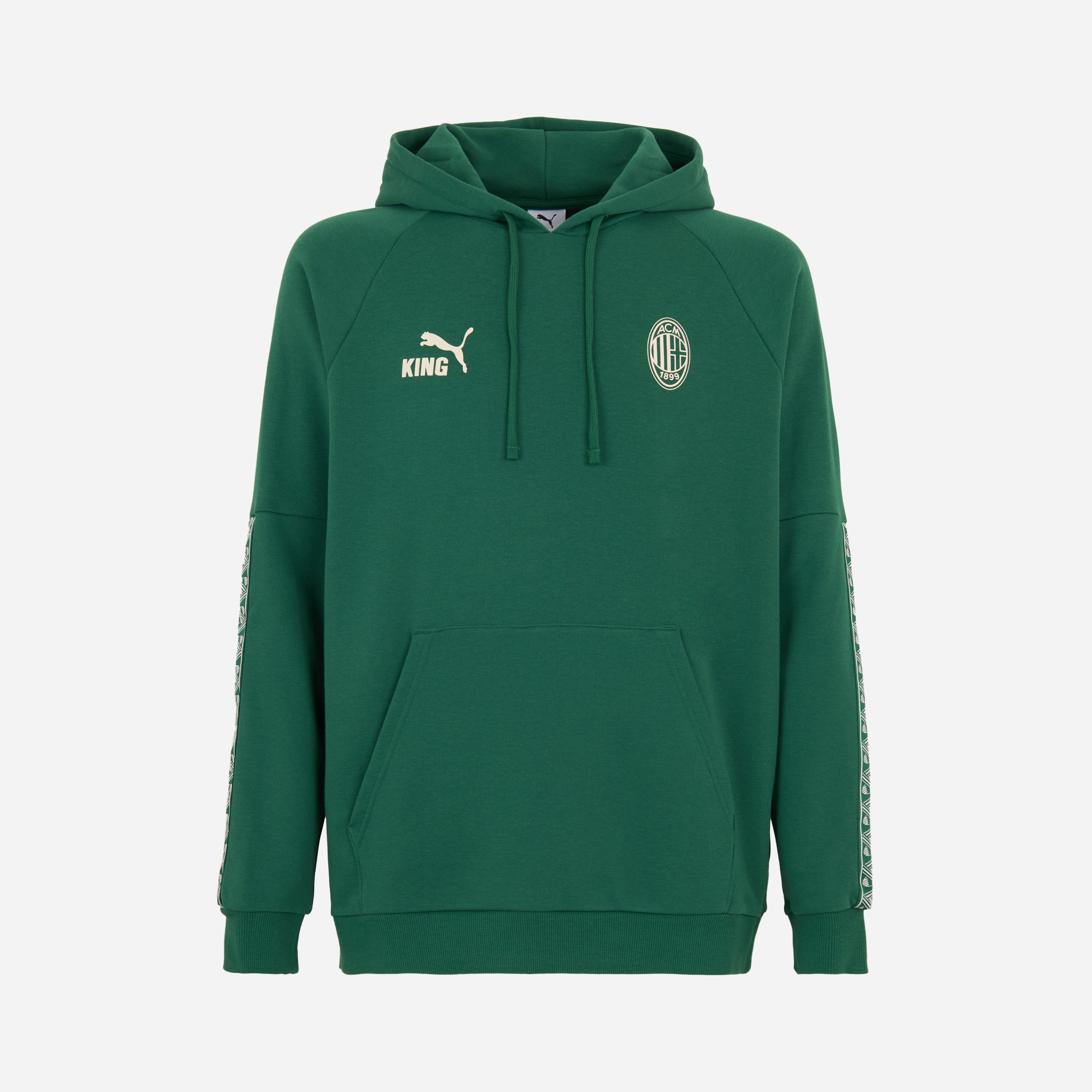 AC Milan King felpa cappuccio uomo verde taglia M