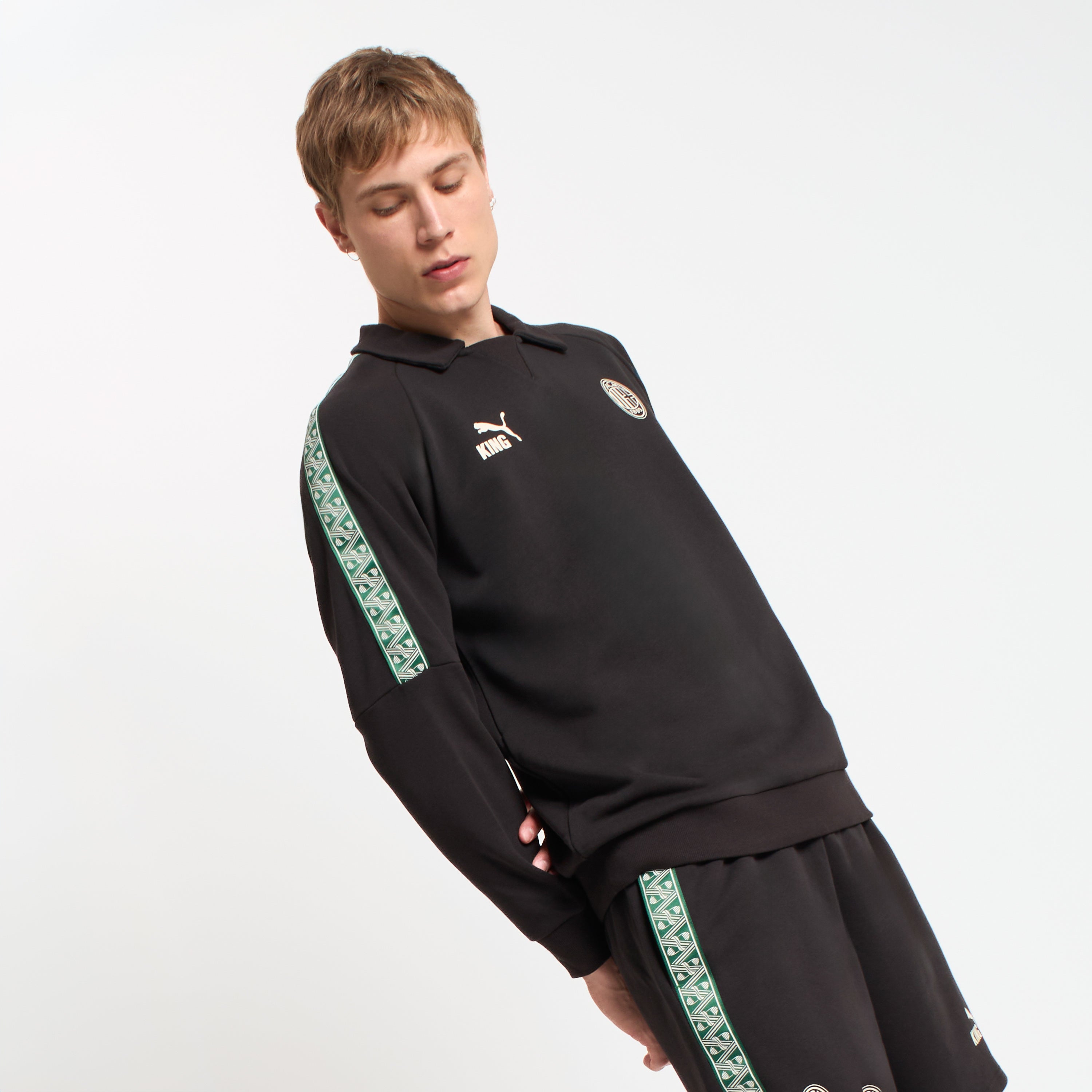 AC Milan King Collection Felpa Nera Uomo L Cotone