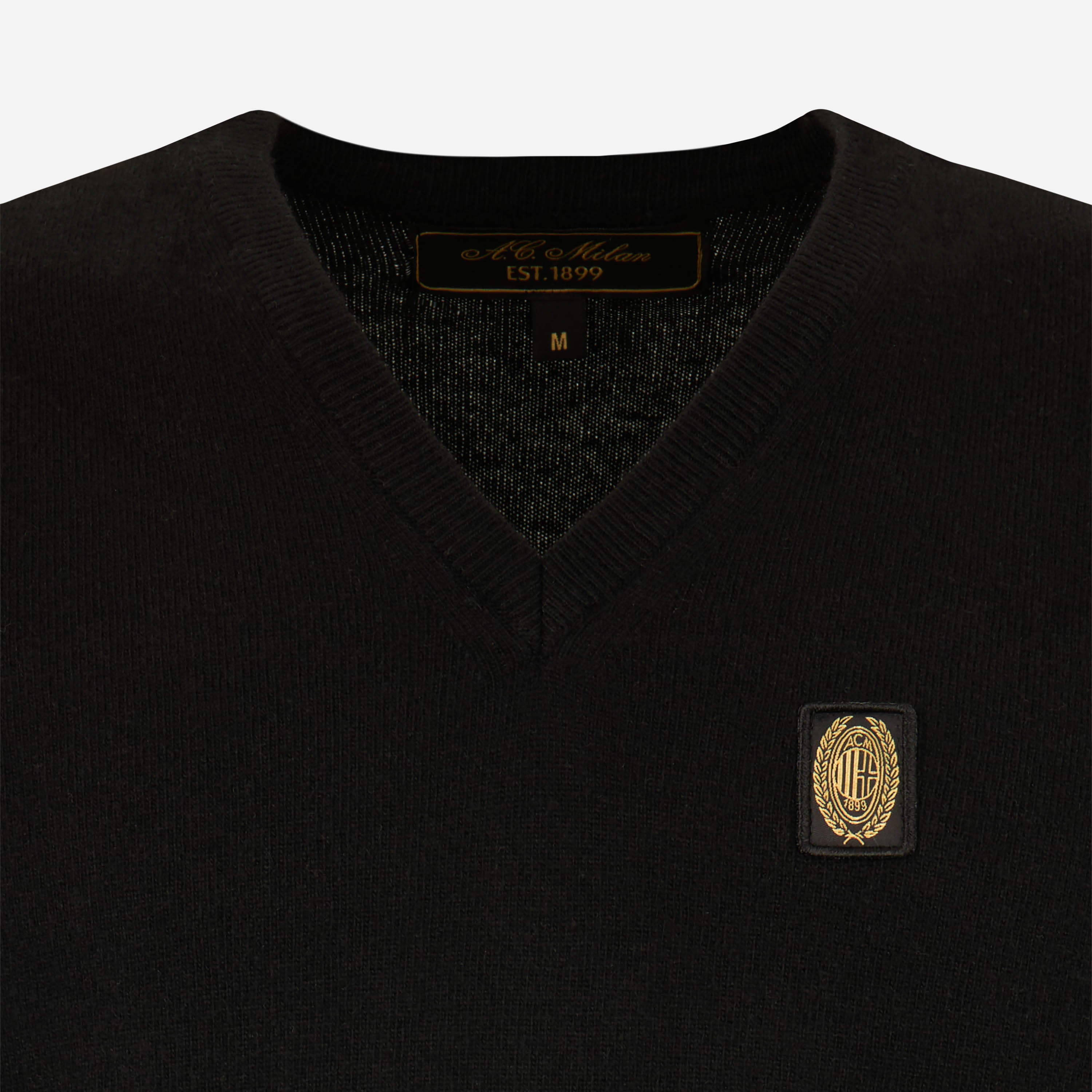 AC Milan Gold Essential maglione scollo V uomo cashmere