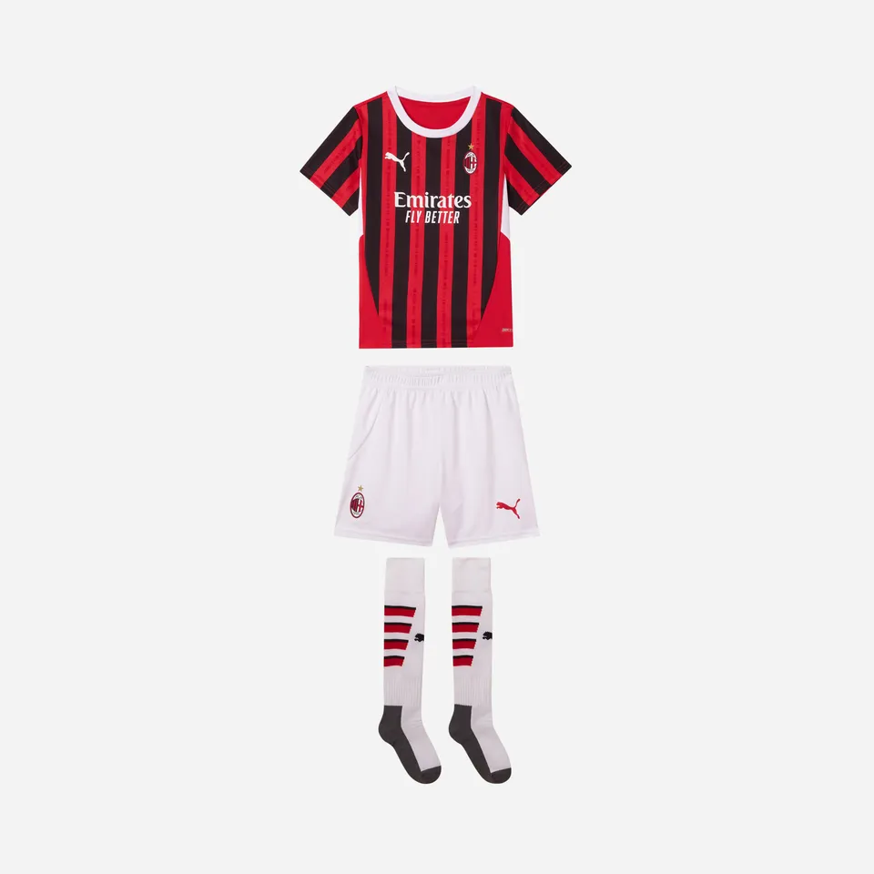AC Milan Kit Gara Milan Mini Kit Home 2024/25 Rossonero 24 Mesi