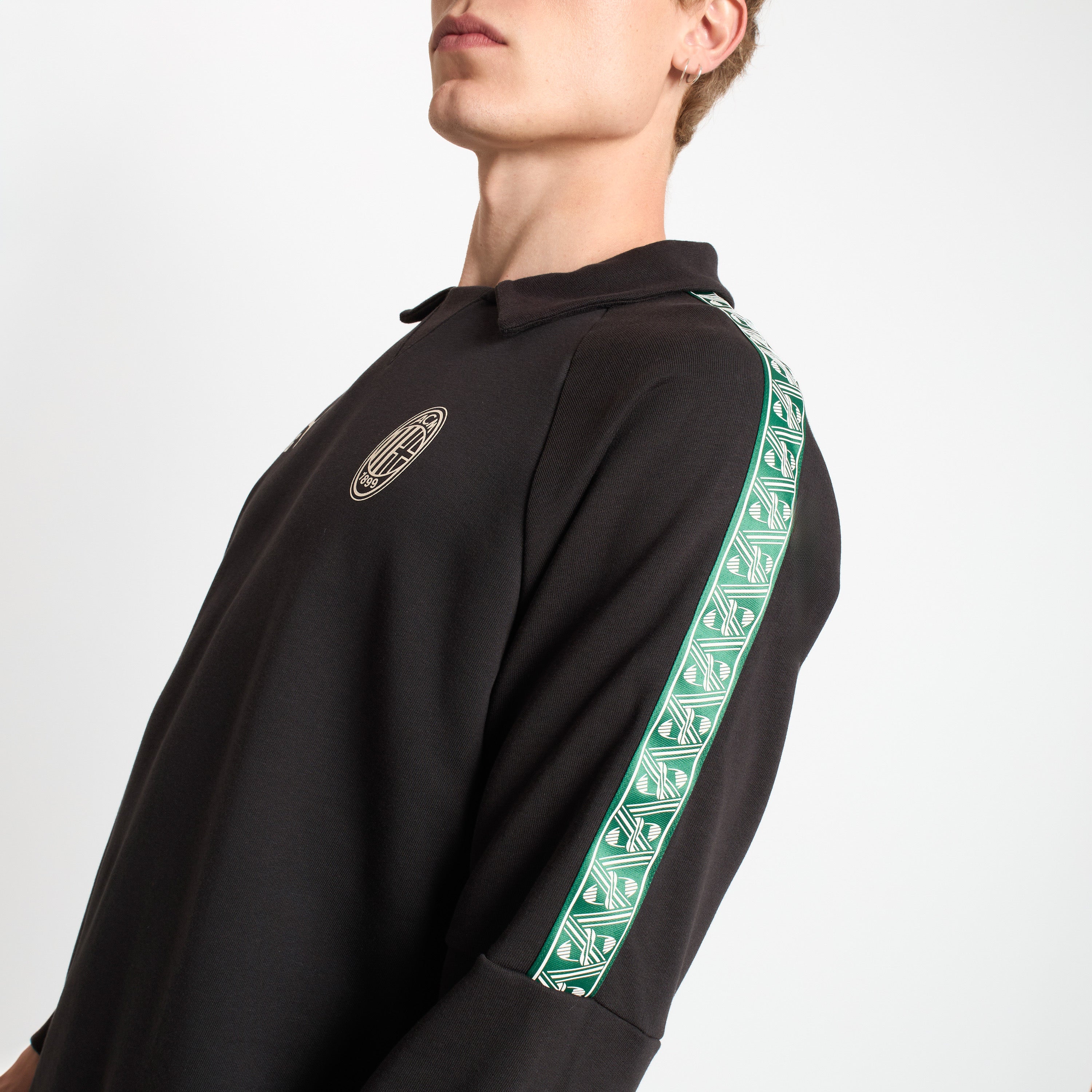AC Milan King Collection Felpa Nera Uomo L Cotone