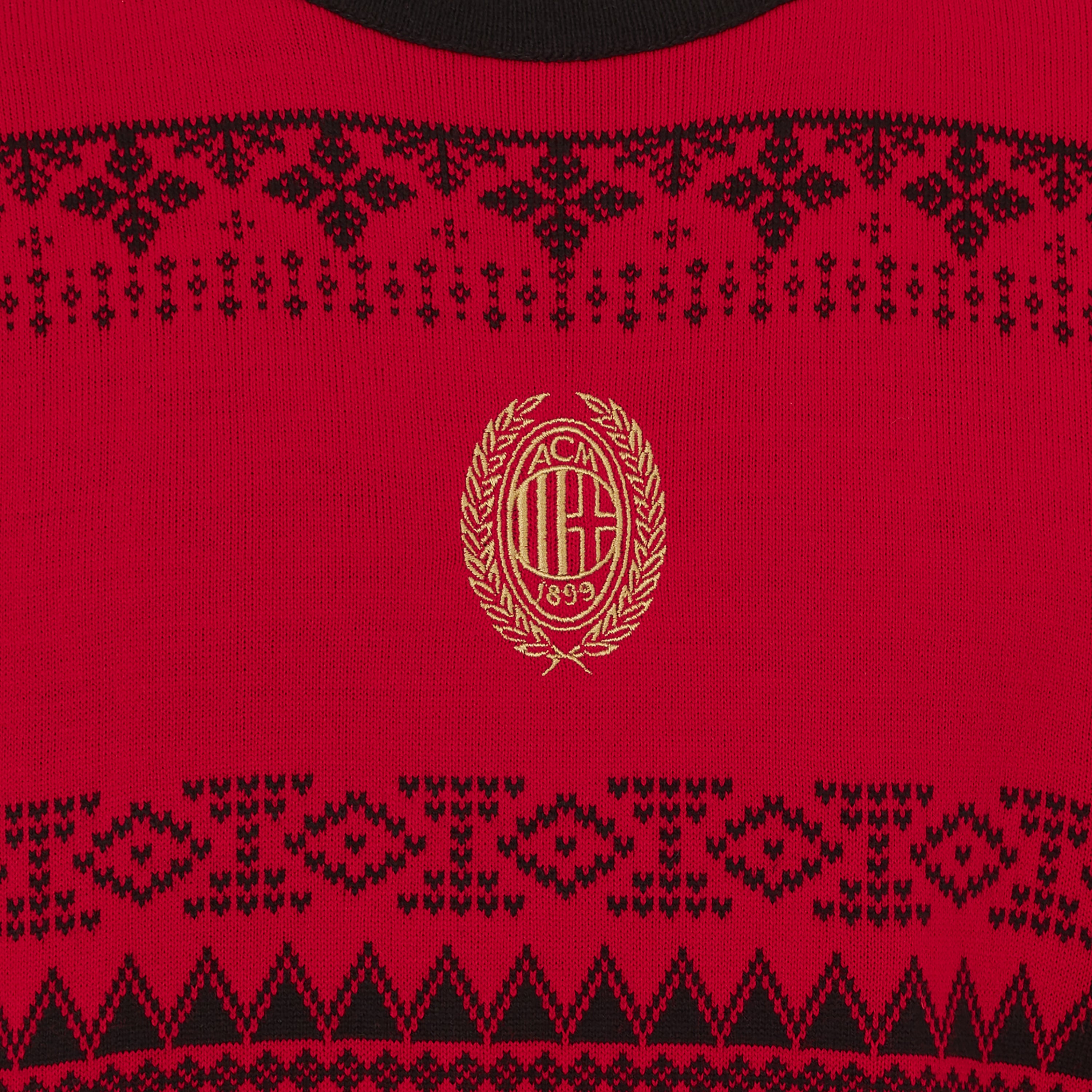 AC Milan Christmas Jumper Unisex Rossonero 125 Anni Acrilico
