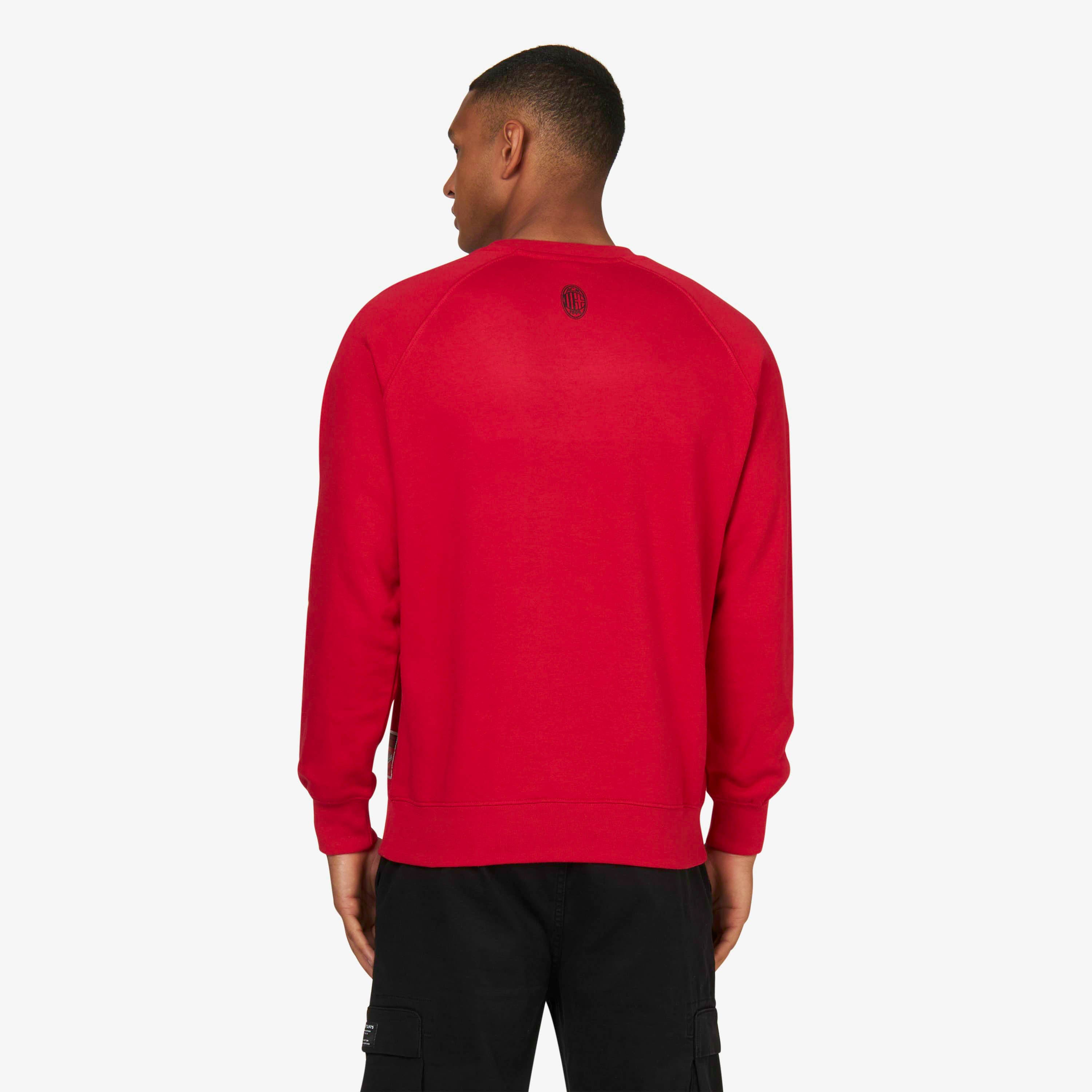 AC Milan Urban Collection felpa girocollo uomo ricamata