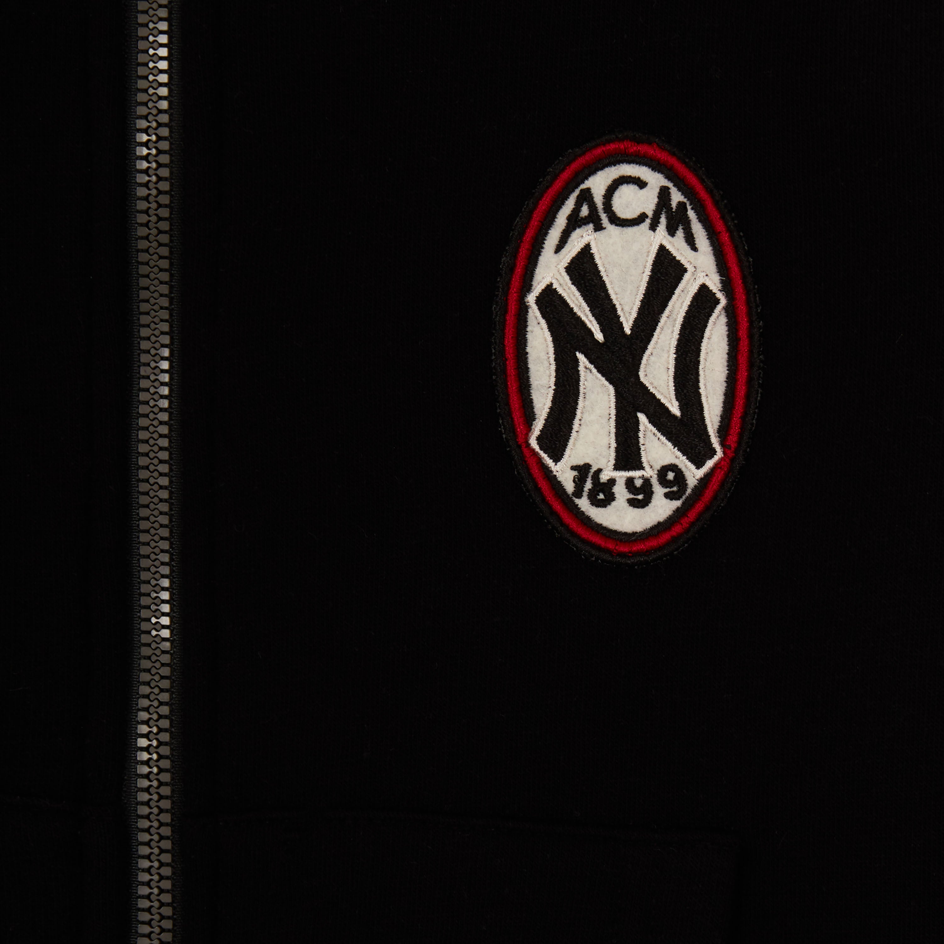 AC Milan x NY Yankees felpa zip bambini con cappuccio 8 anni