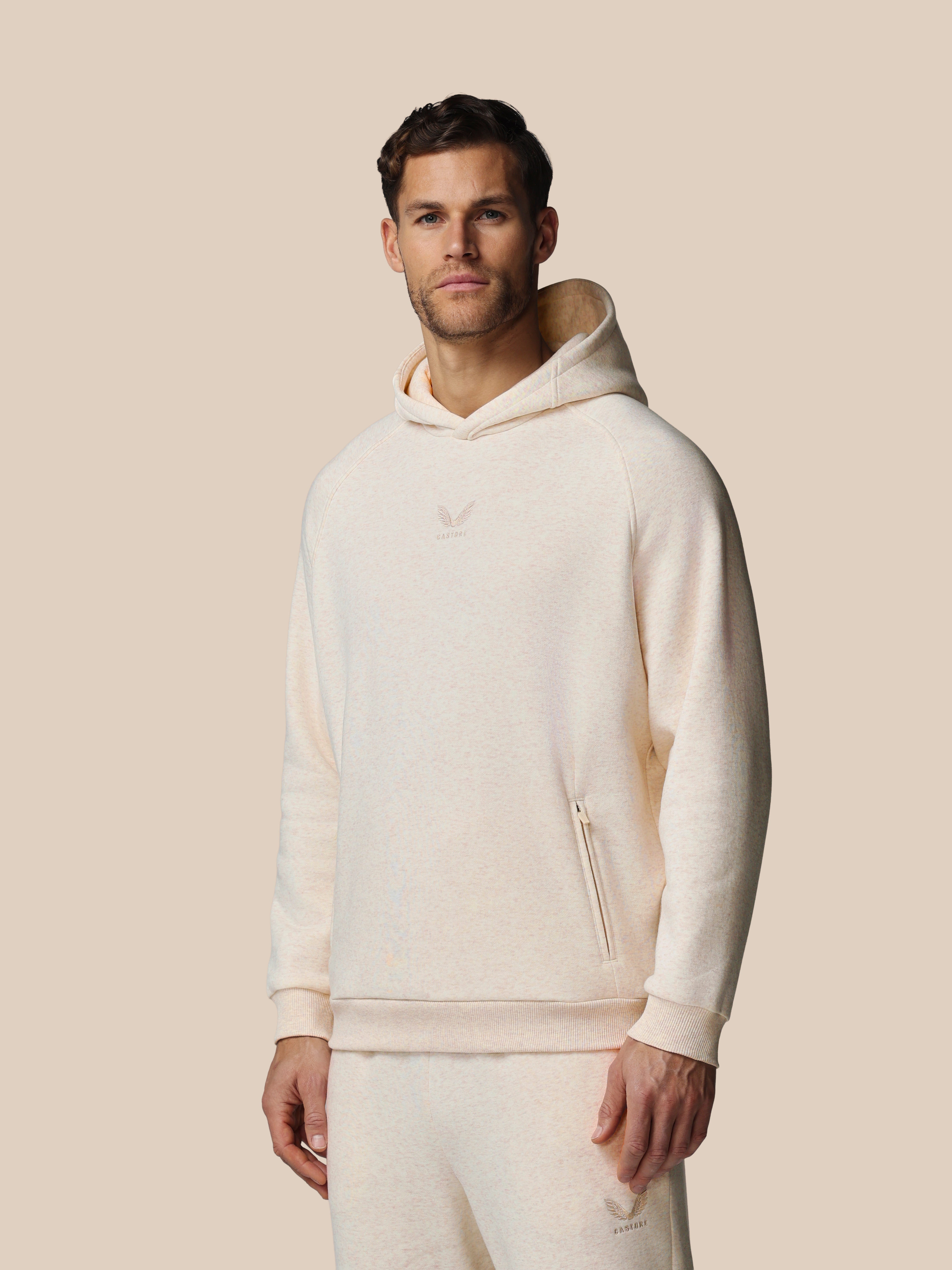 Castore Adapt hoodie uomo cotone fleece oatmeal