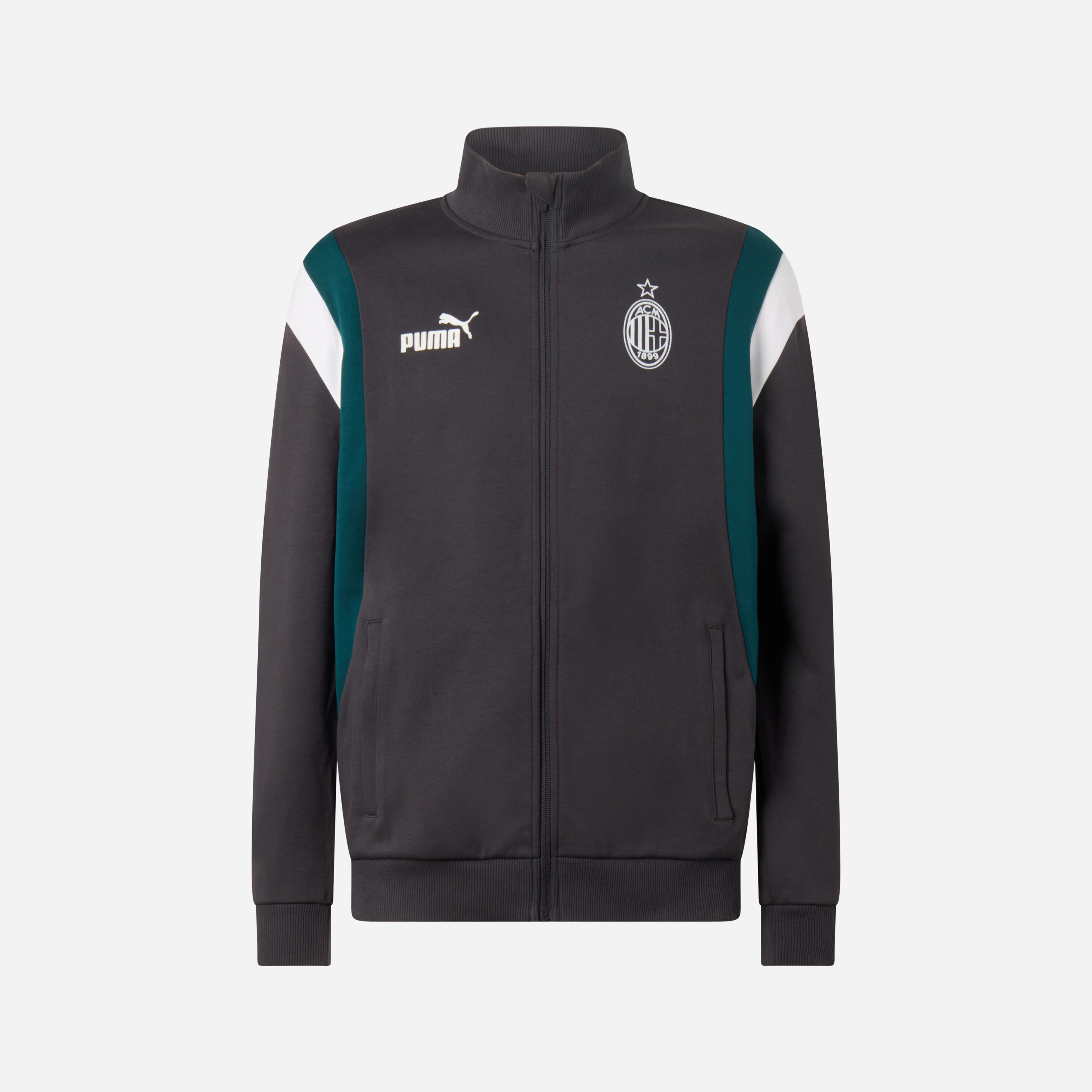 AC Milan Archive Collection felpa zip uomo verde taglia M