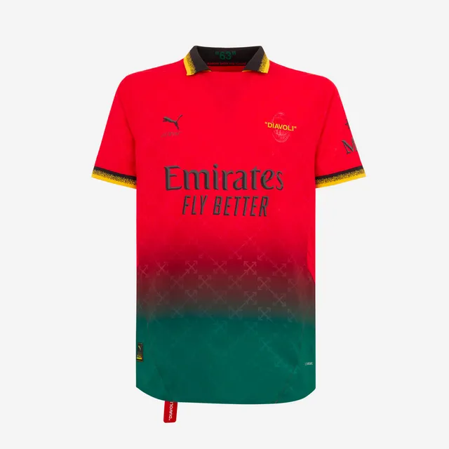 AC Milan Puma x Off-White Authentic maglia rossa 2024/25 L