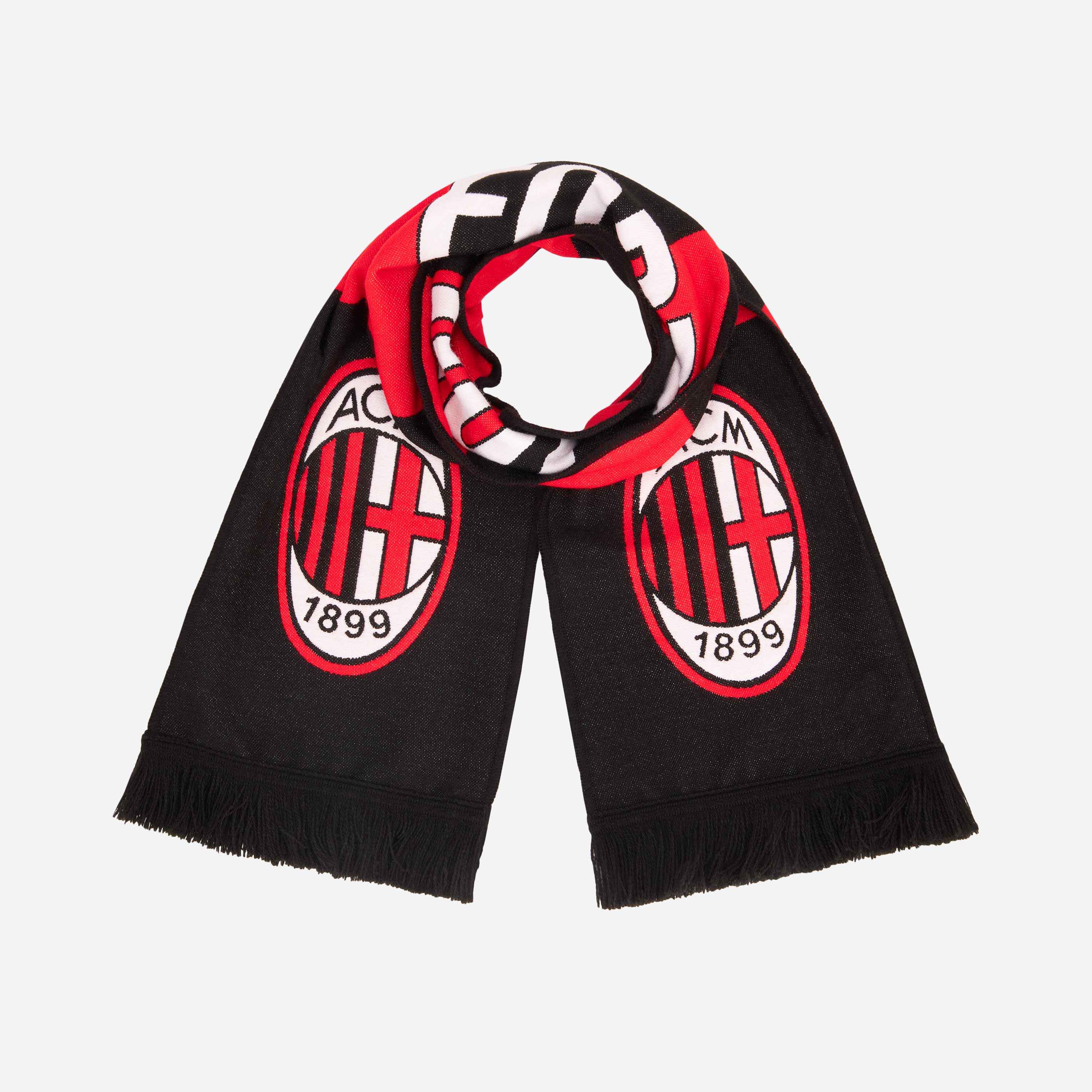 AC Milan Accessori Sciarpa Forza Milan Logo Rossonera