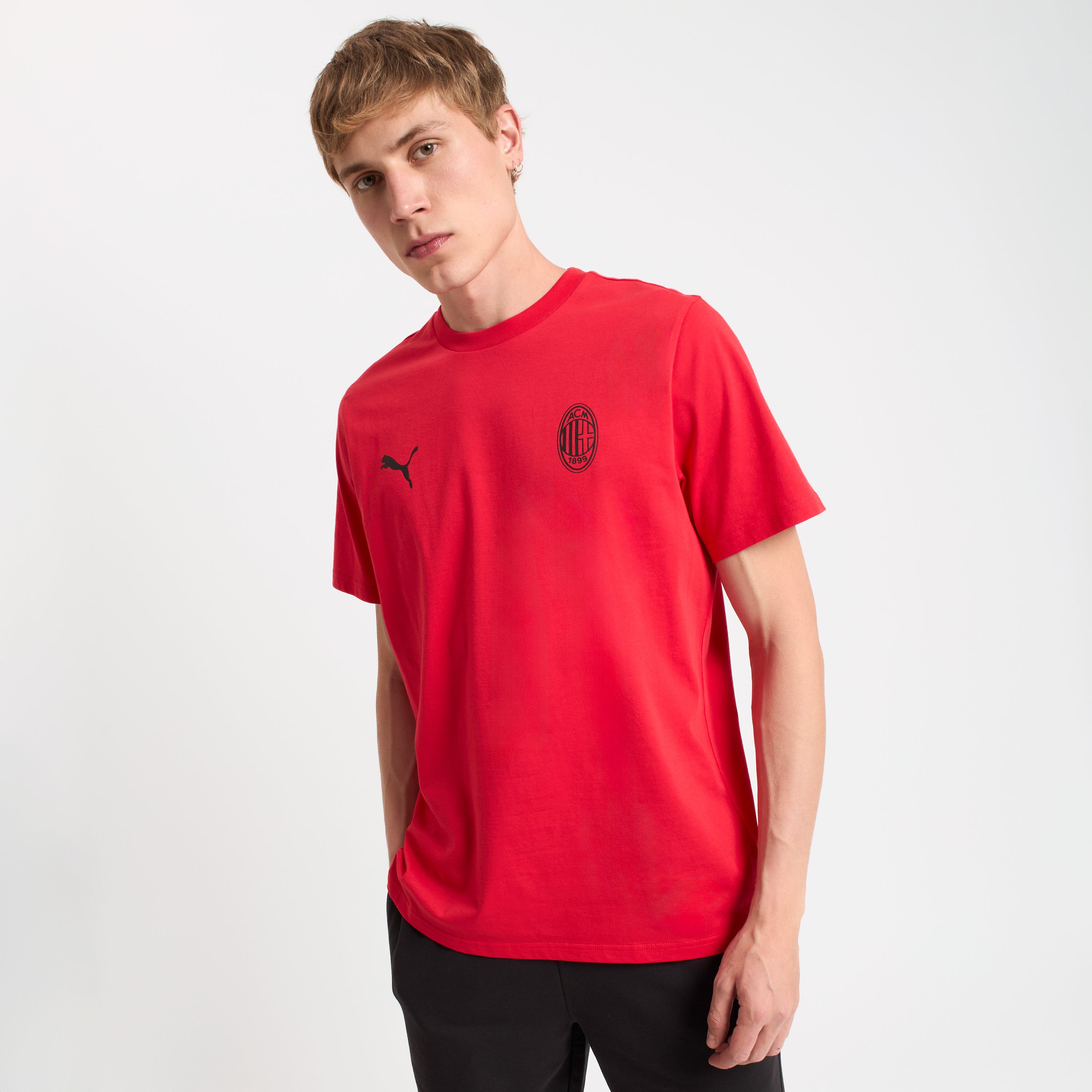 AC Milan Essential maglietta uomo M rossa cotone