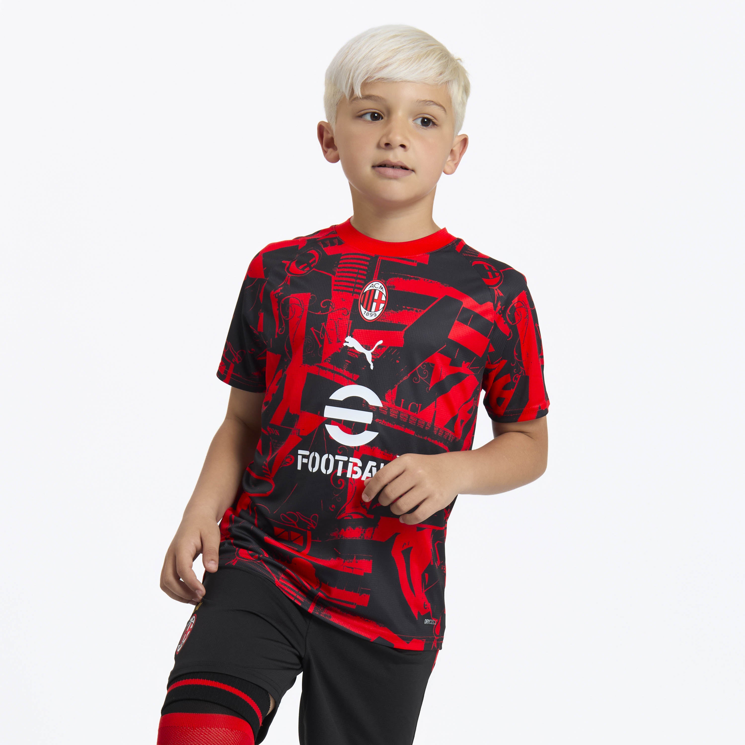 AC Milan Prematch 2026/27 t-shirt bambino 8 anni rossa