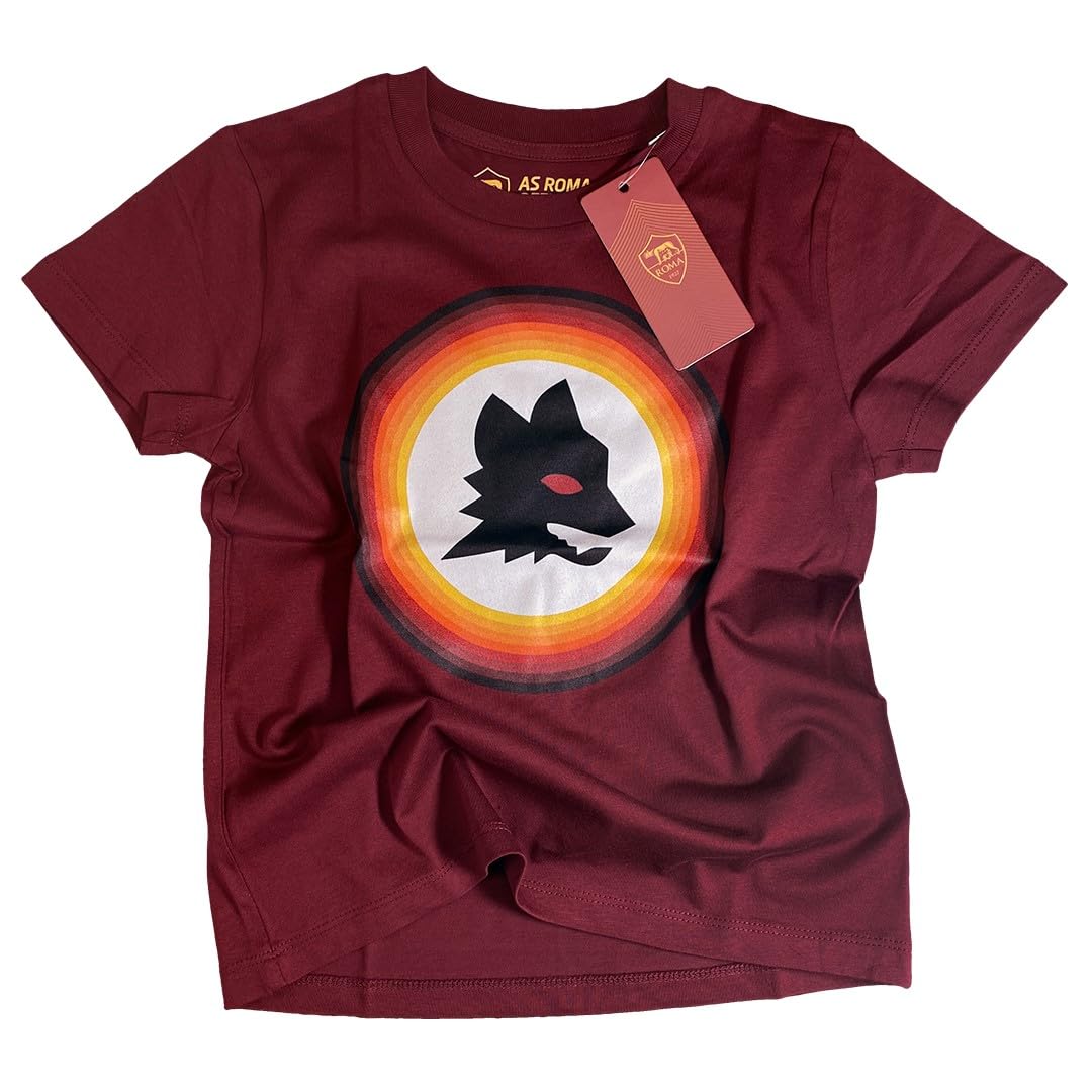 Roma Fanshop Lupetto Stampato t-shirt maglia giallorossa
