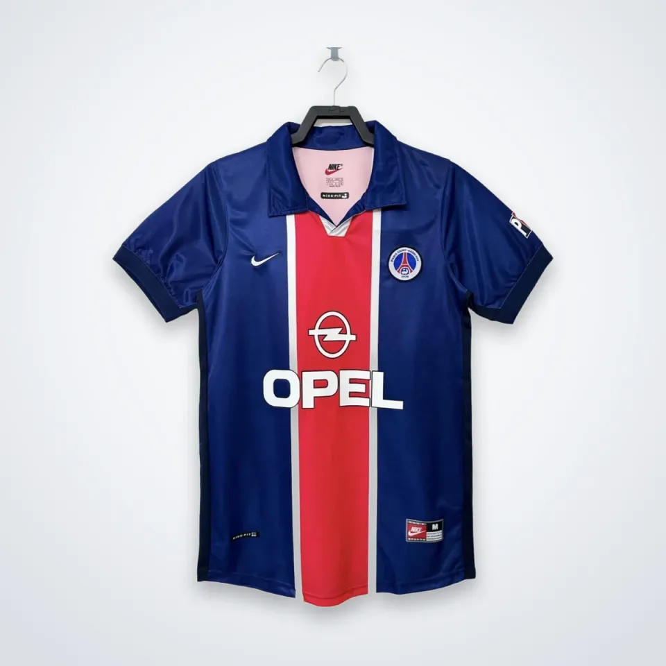 PSG 1998/99 maglia home blu striscia rossa collezione retro