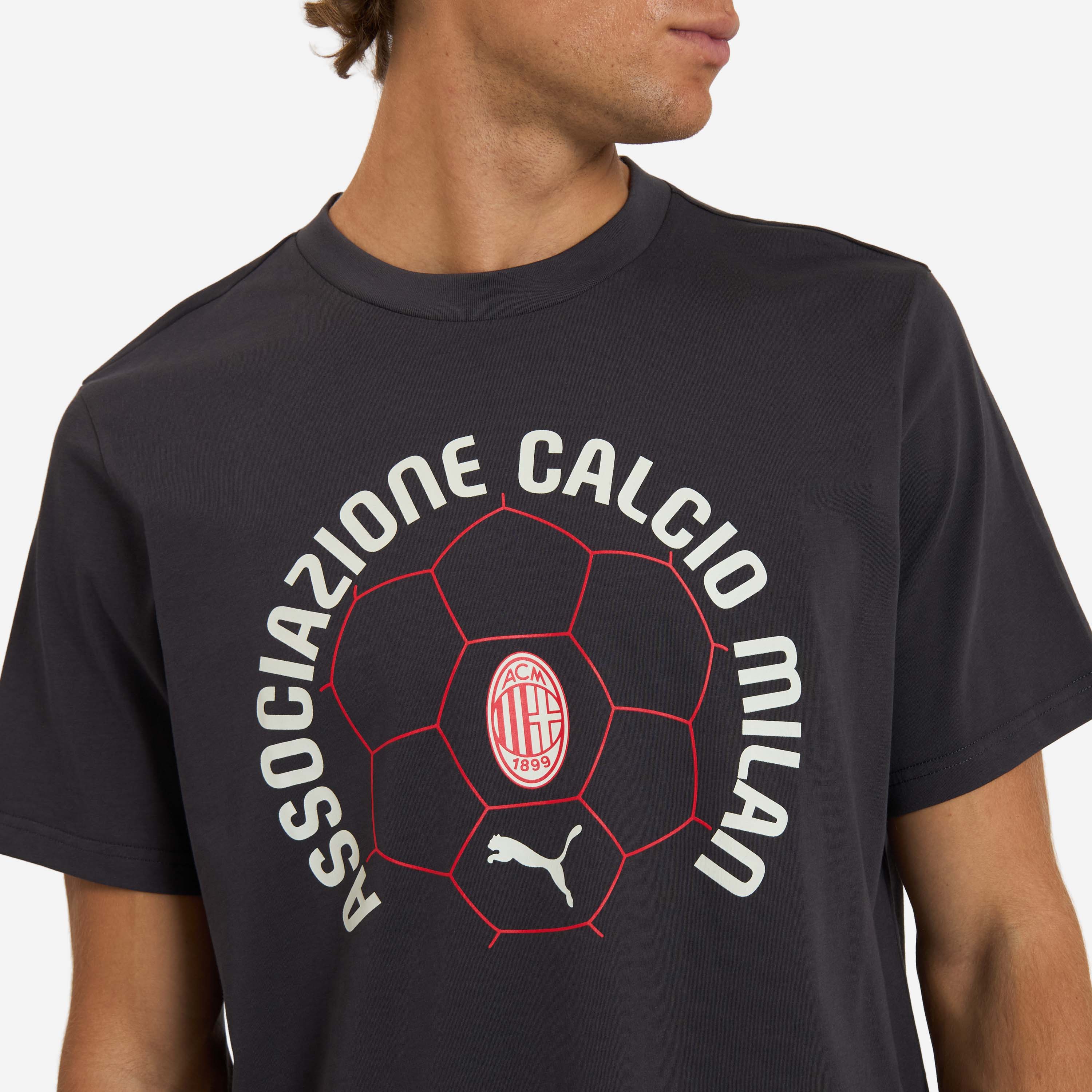 AC Milan Culture maglietta grigia uomo cotone taglia M