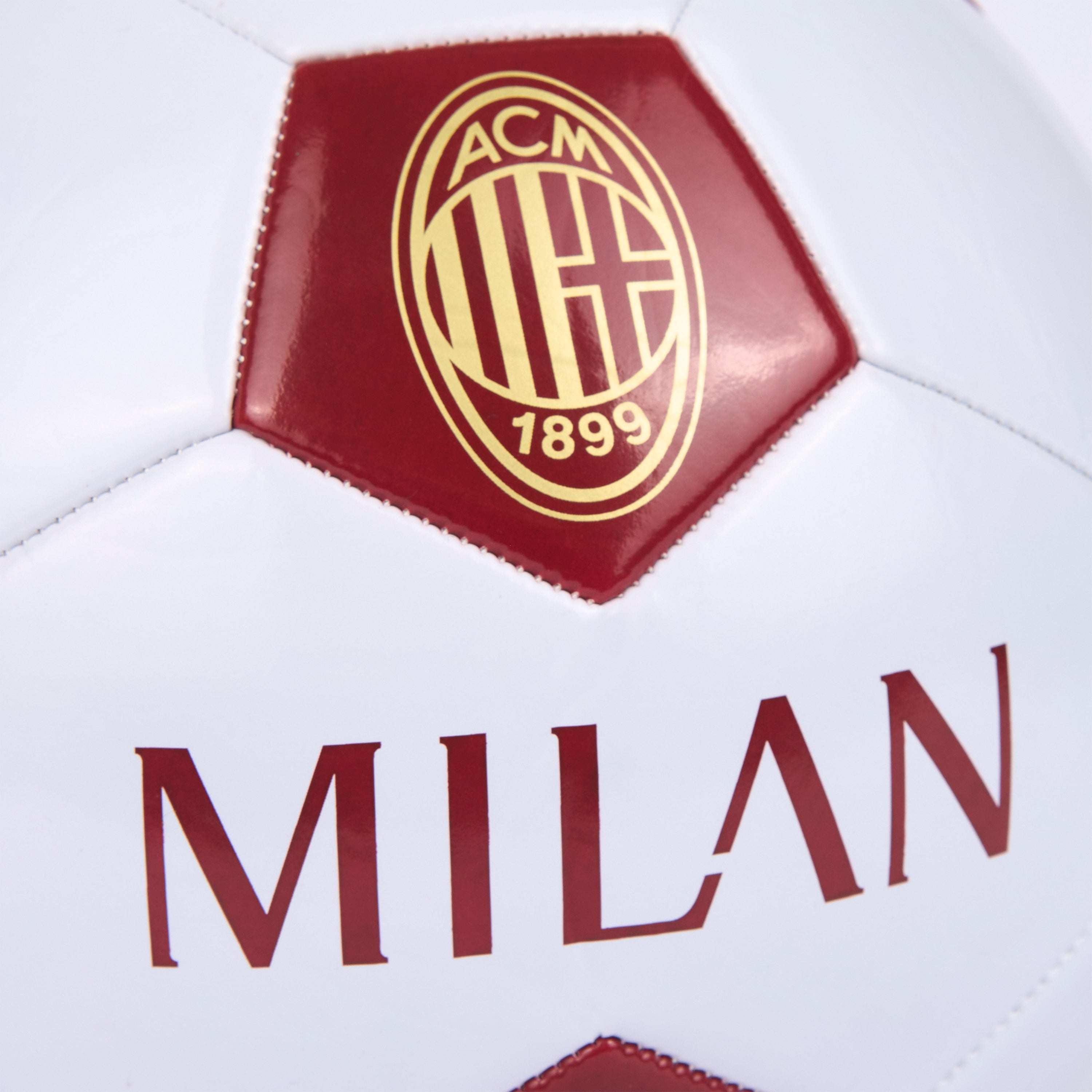 AC Milan Retro Ball pallone numero 5 bianco logo oro