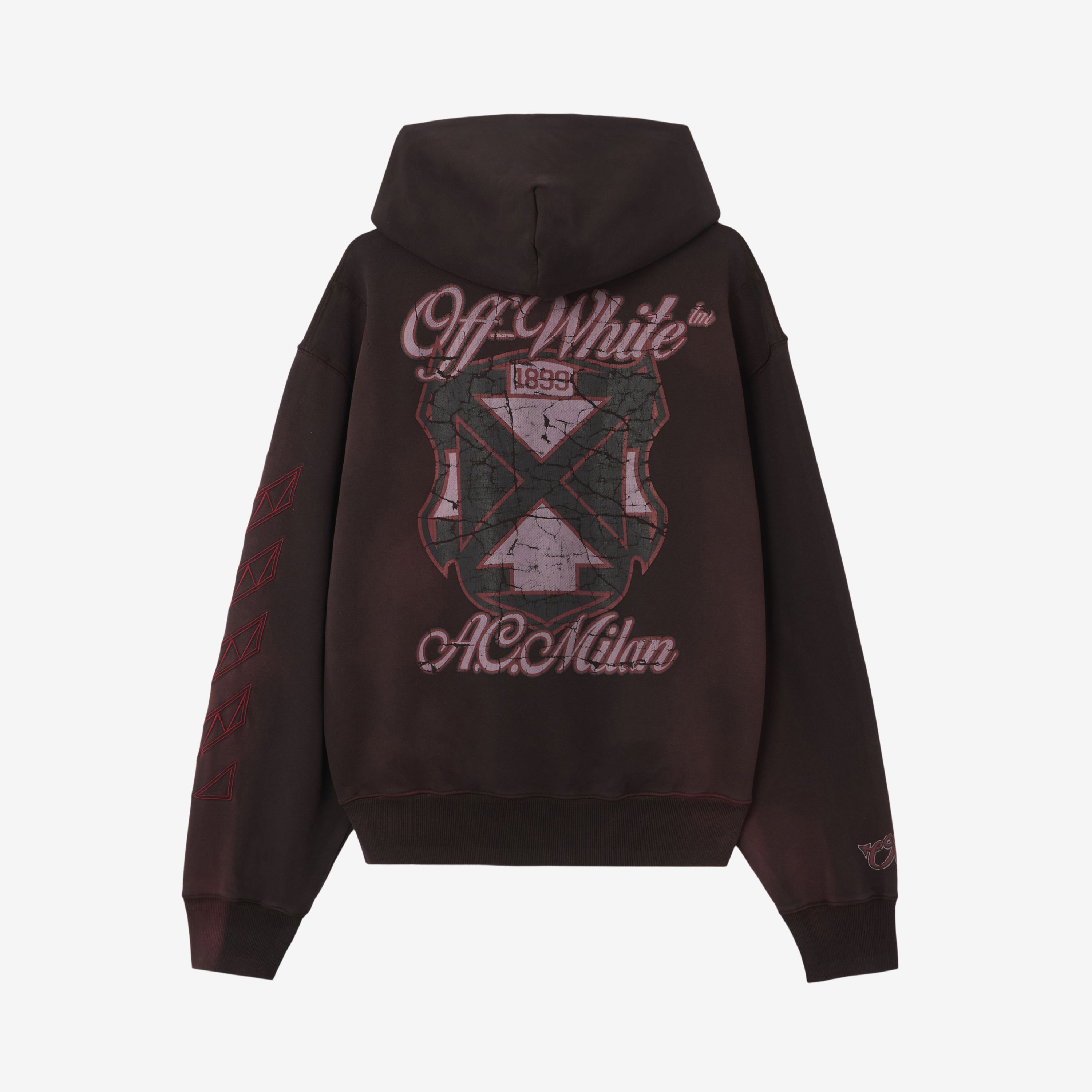 AC Milan Felpe Off-White hoodie uomo cotone cappuccio