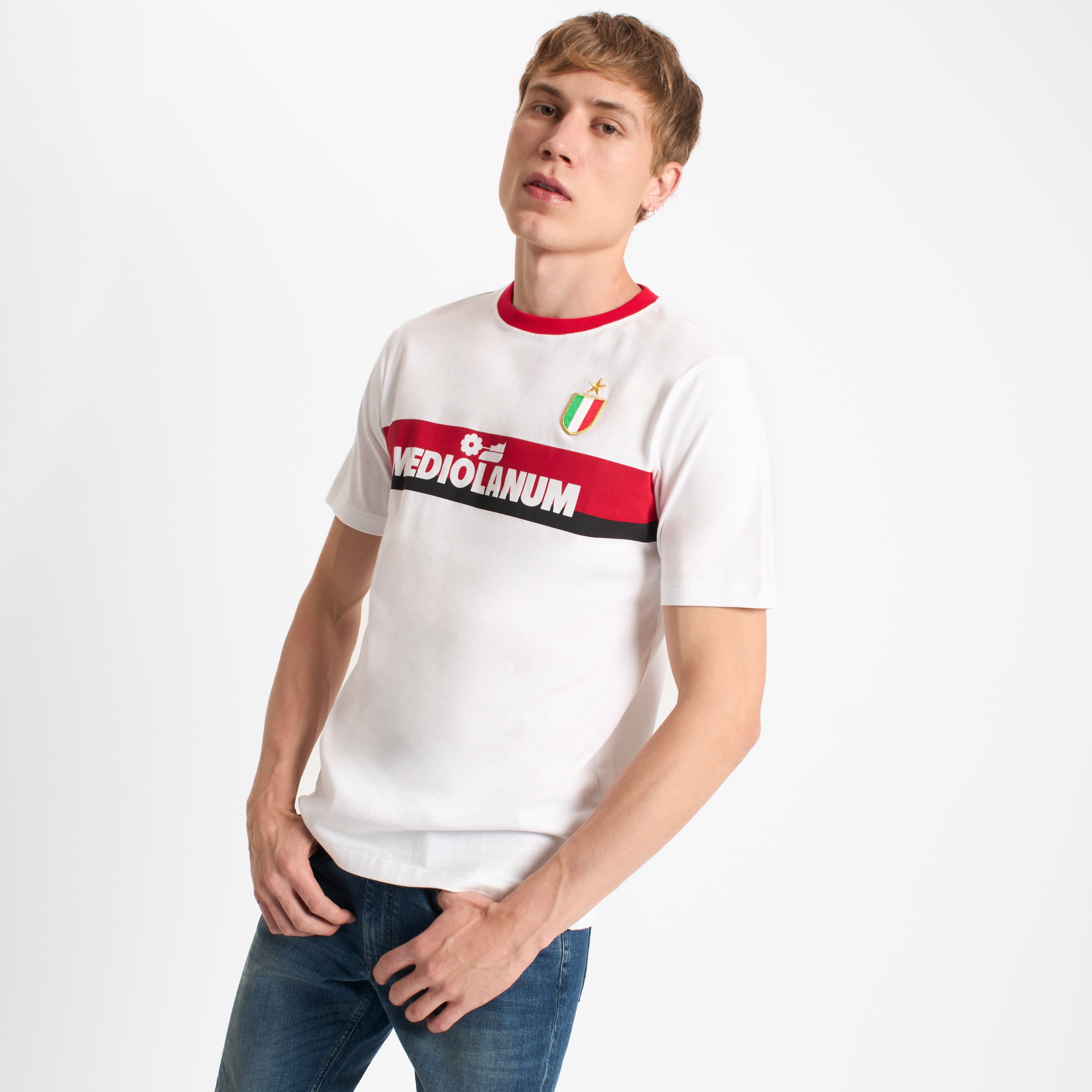 AC Milan Training 1988/89 Maglia L Cotone Retro