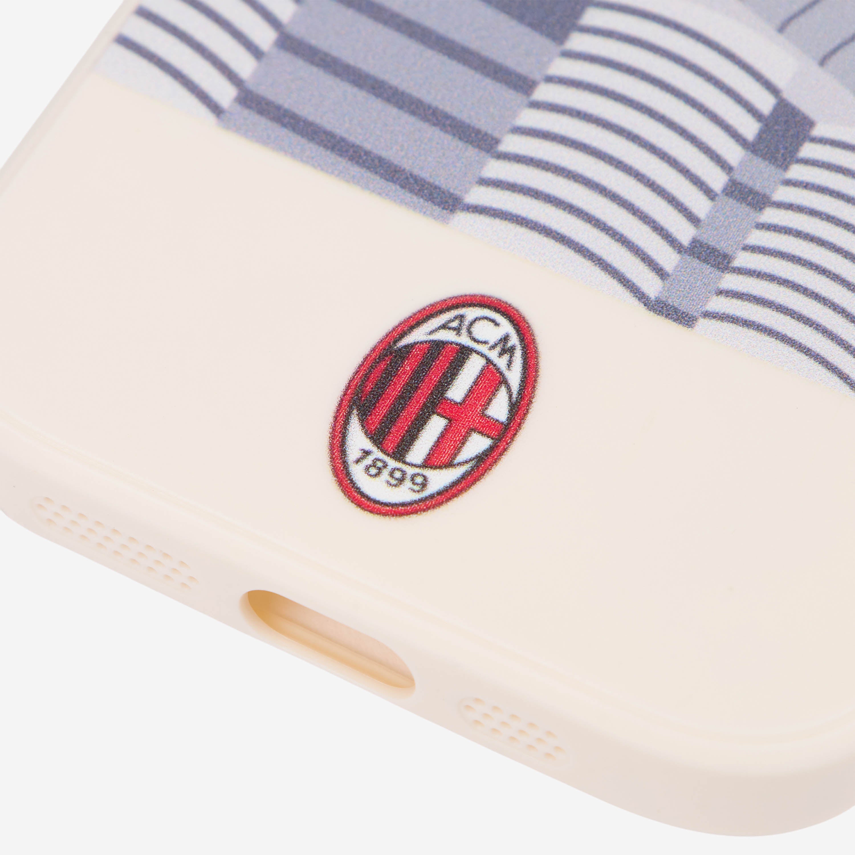 AC Milan San Siro Phone Case cover iPhone 15 Pro bianca TPU