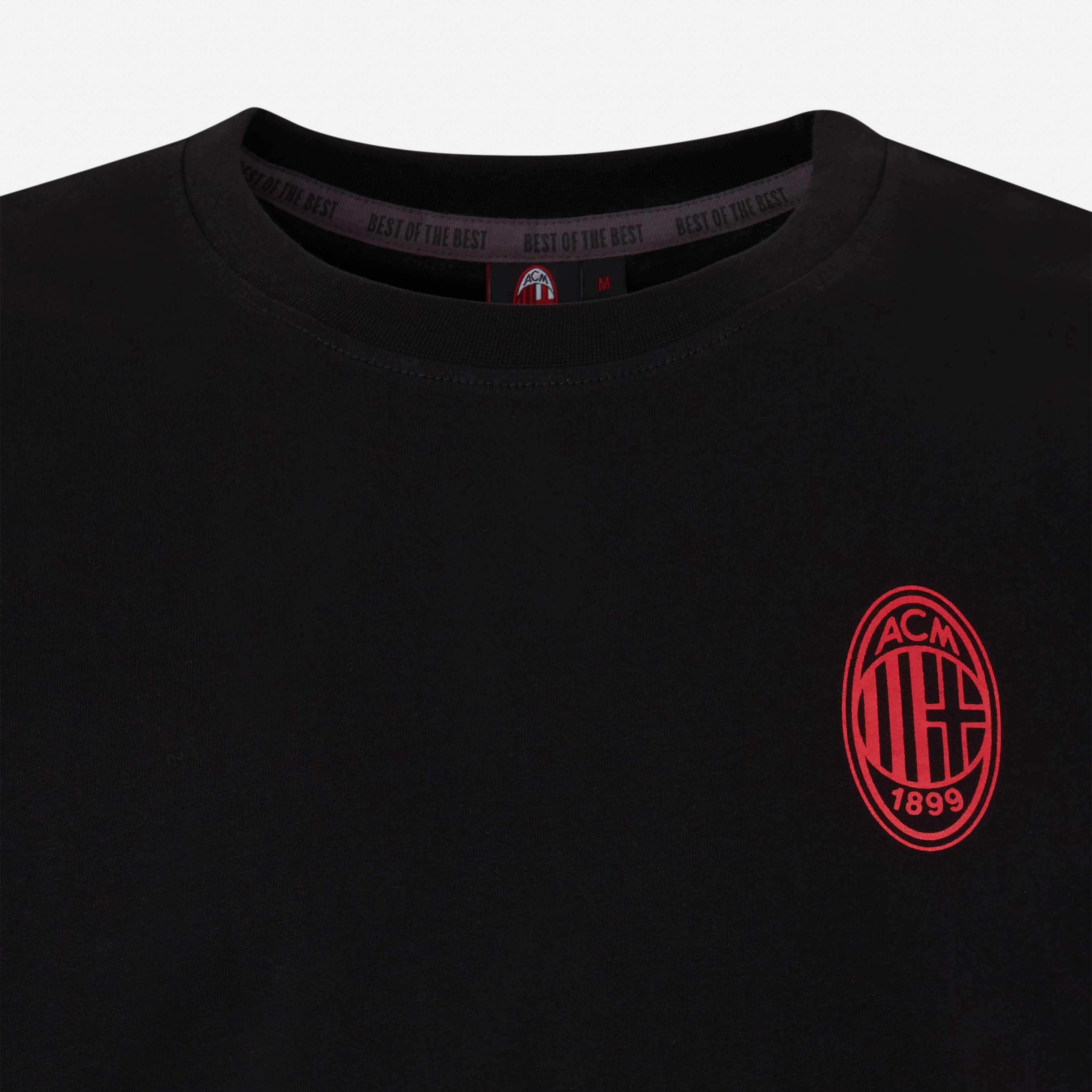 AC Milan Magliette Milan Printed T-Shirt Champions League maglietta nera uomo
