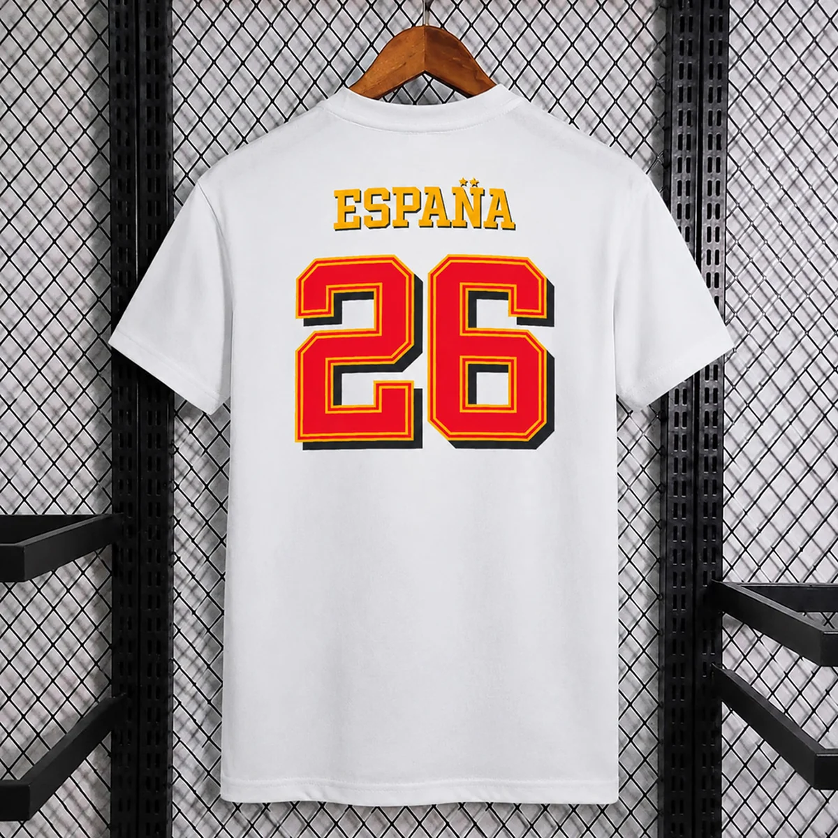 Tifoso Store Spagna Campioni 2026 t-shirt bianca S-XXL