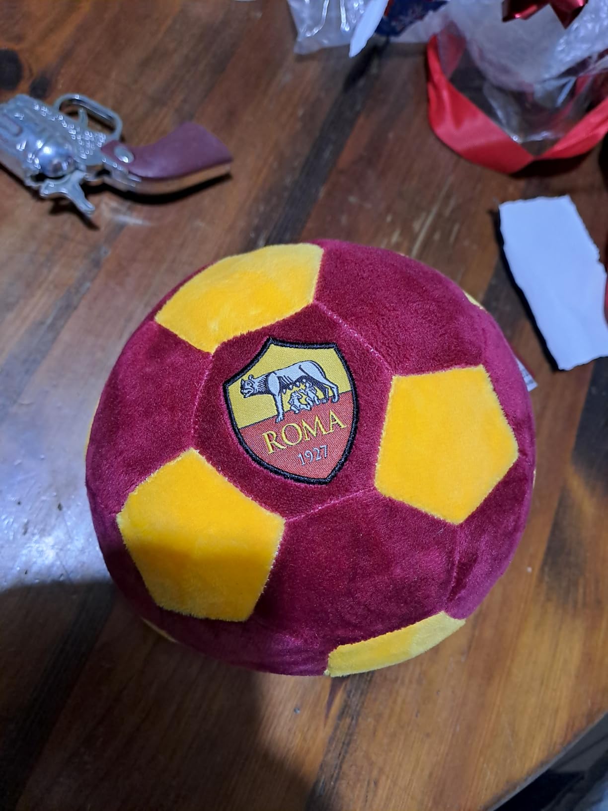 Roma Fanshop Palla Peluche palla morbida giallorossa