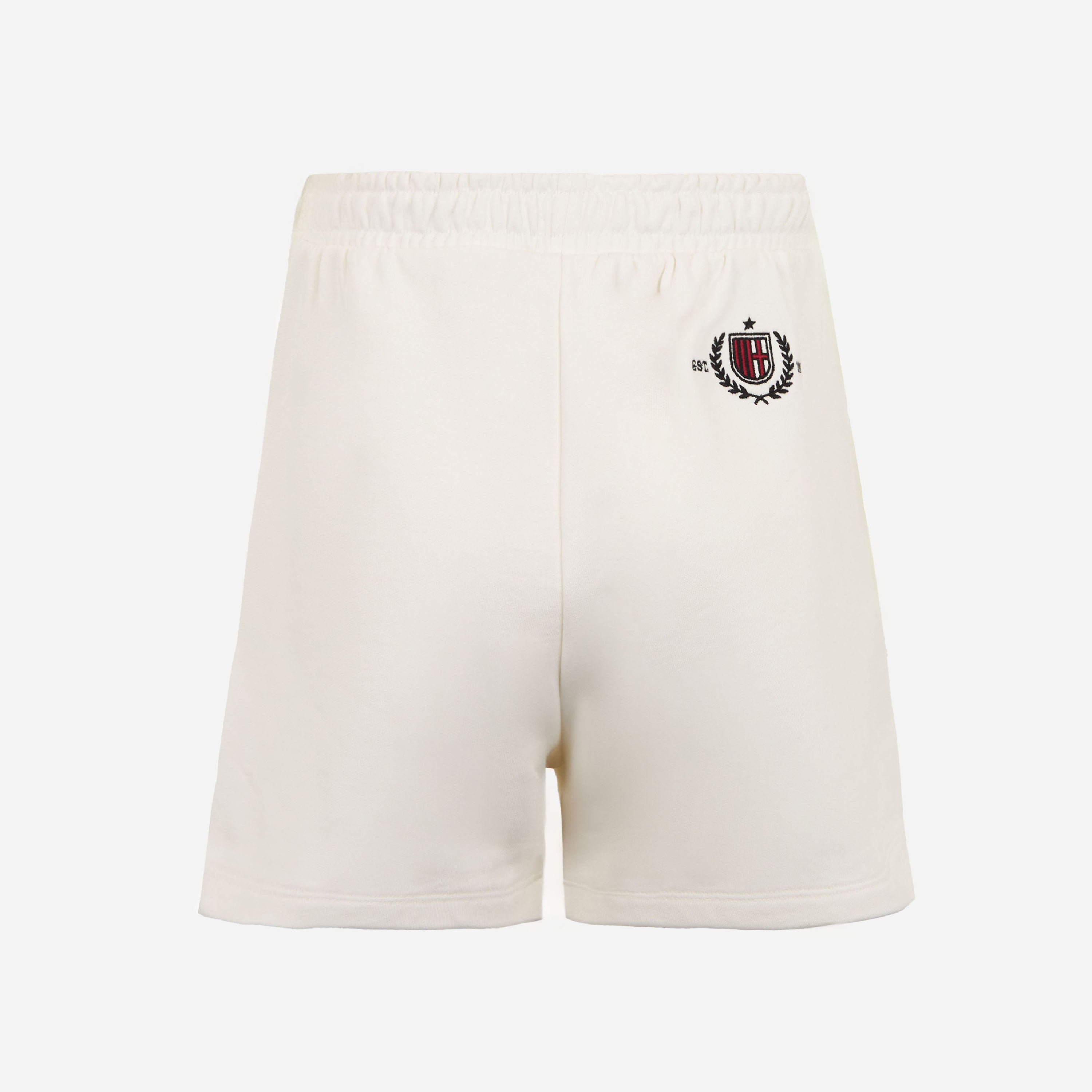 AC Milan Tute Sportive shorts donna bianchi ricamo cotone
