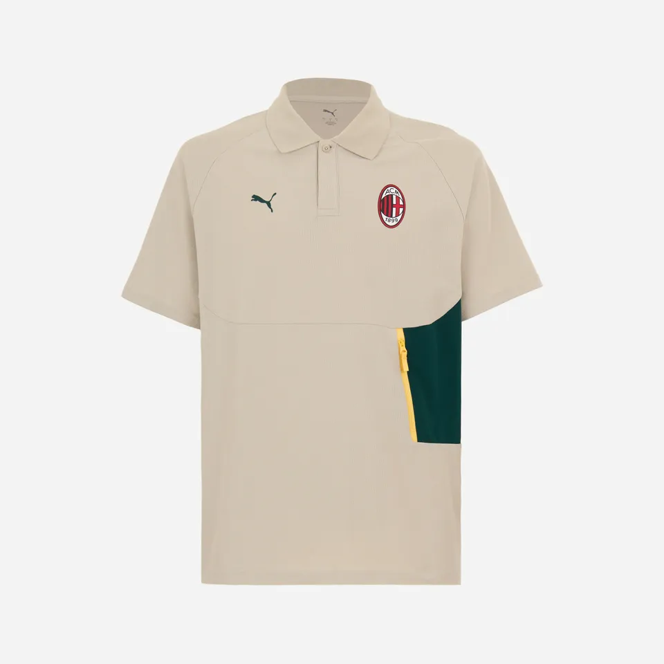 Milan Pumatech 2025/26 polo uomo beige manica corta