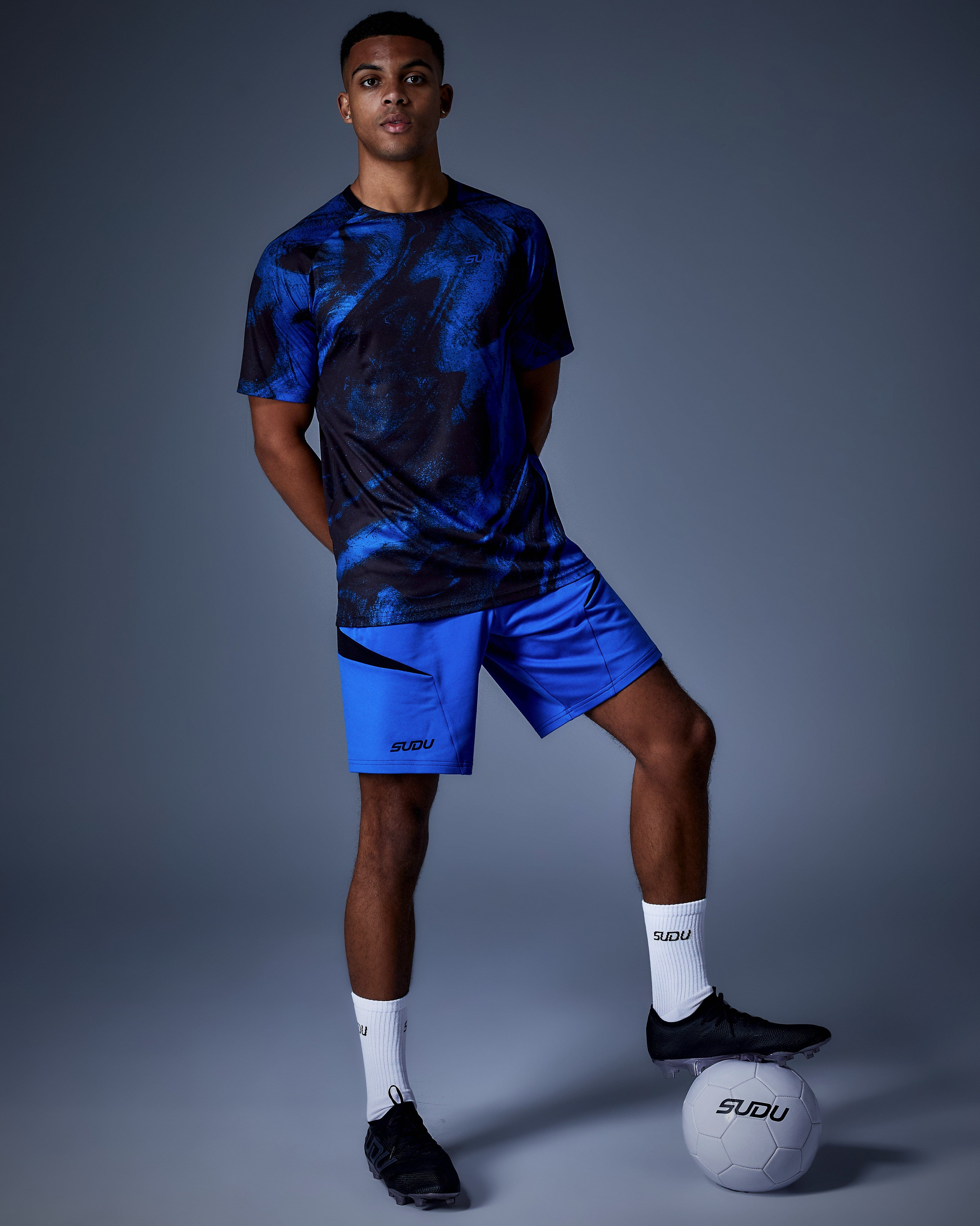 SUDU Clothing SPT 01 Play t-shirt nero blu uomo