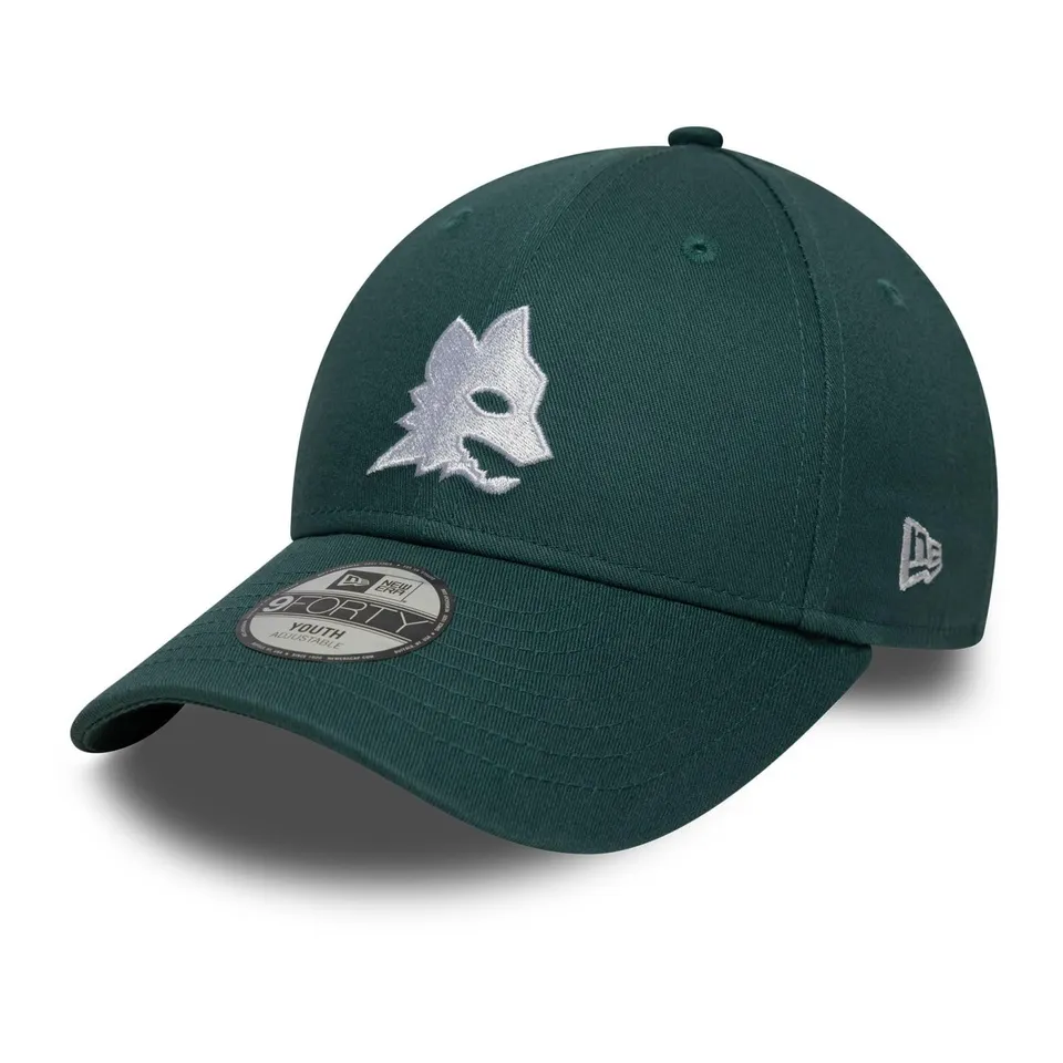 Roma Fanshop Cappello Kids 9FORTY Wolf Dark Green bimbo