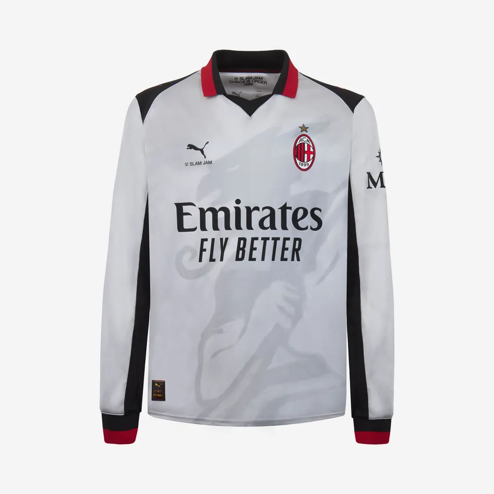 AC Milan x Slam Jam maglia gara argento manica lunga uomo