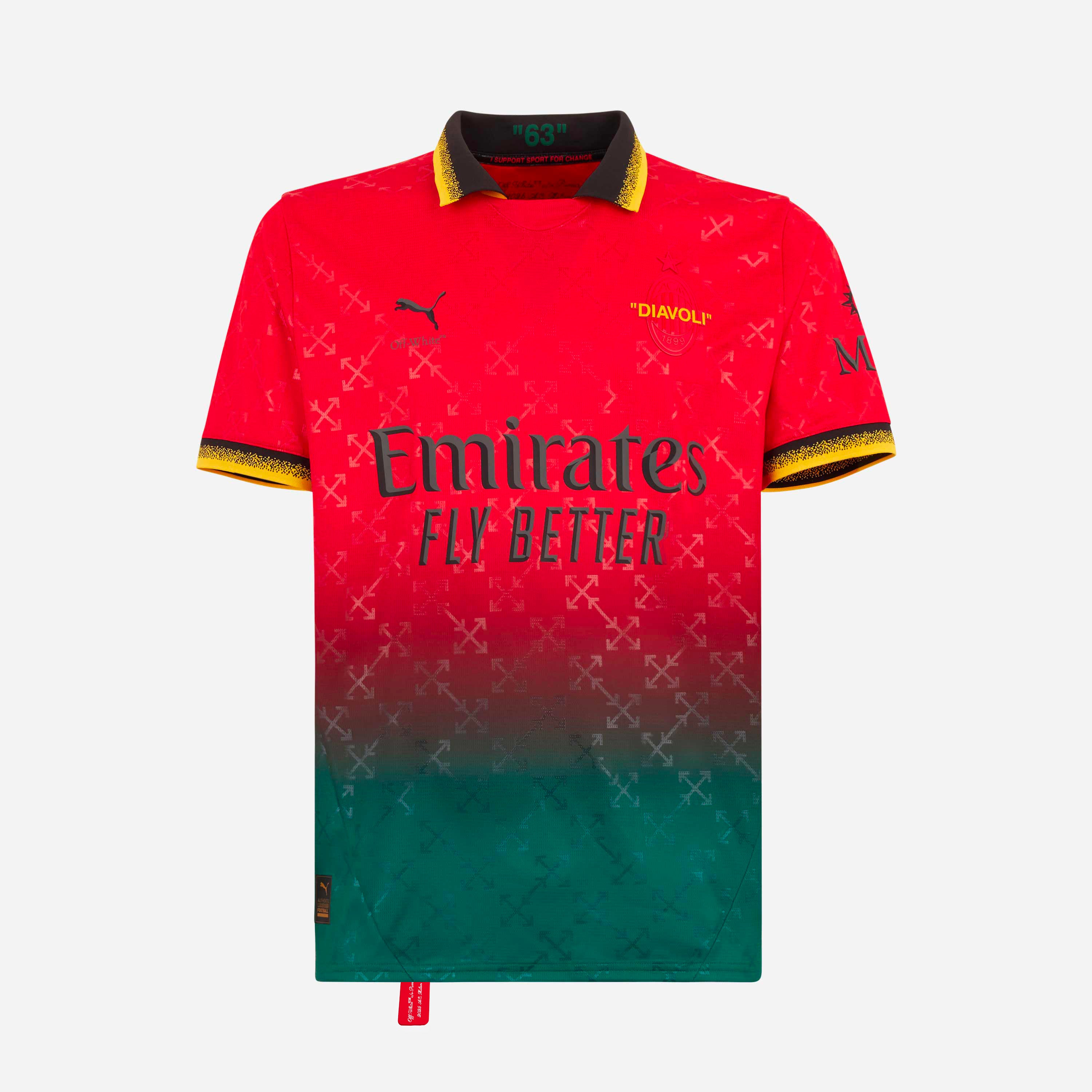 AC Milan Puma x Off-White 2024/25 maglia rossa M