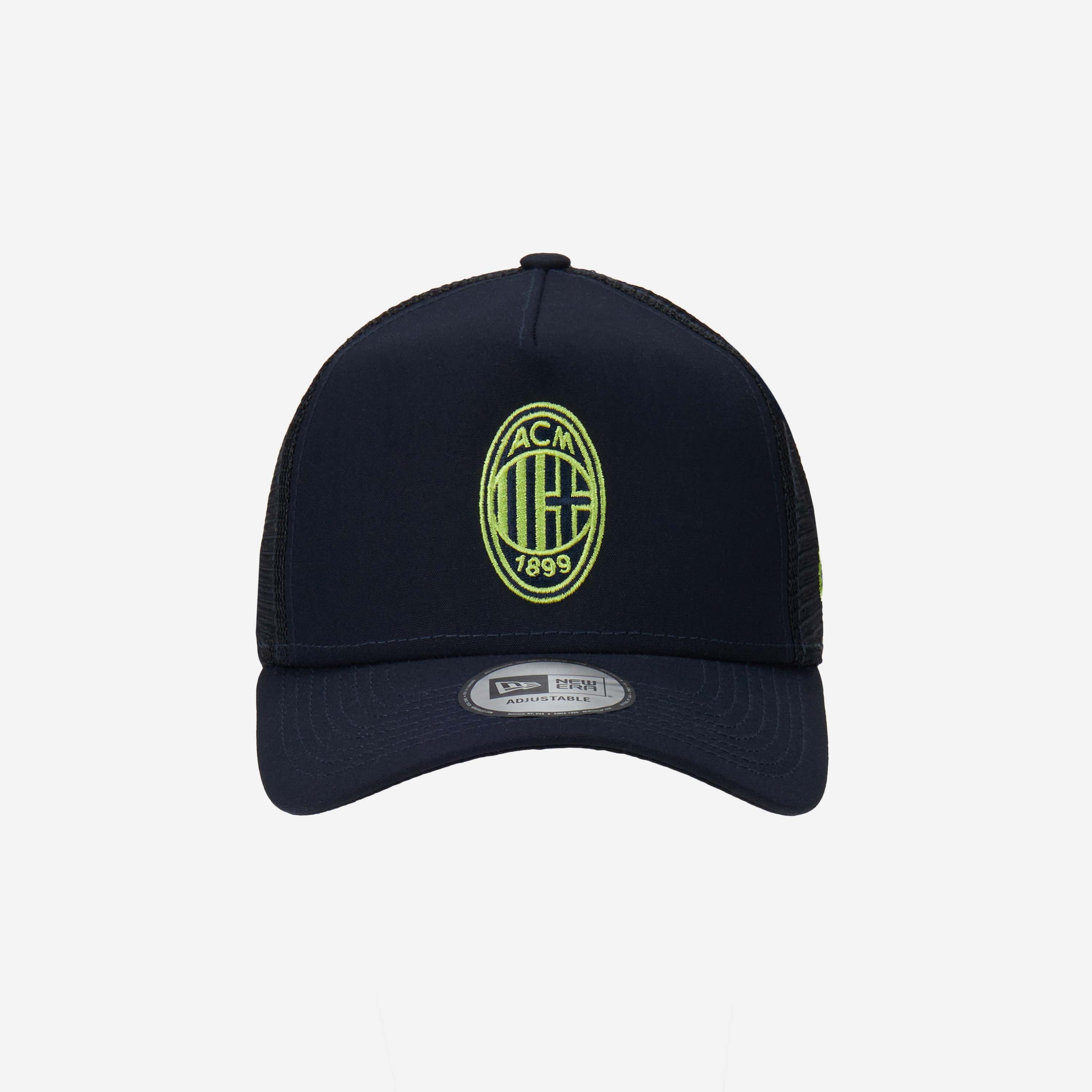 AC Milan New Era Cappellino Trucker Nero Logo Neon