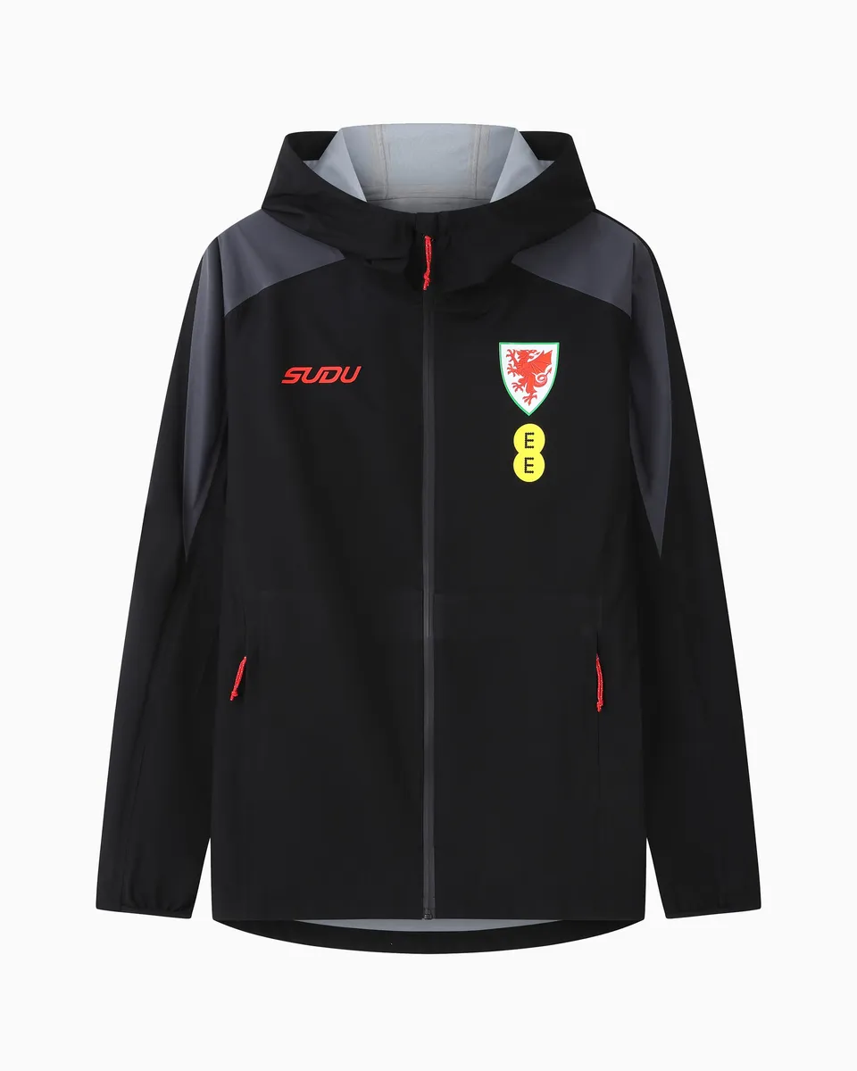 Wales Training giacca SUDU 2026-28 Staff leggera nera