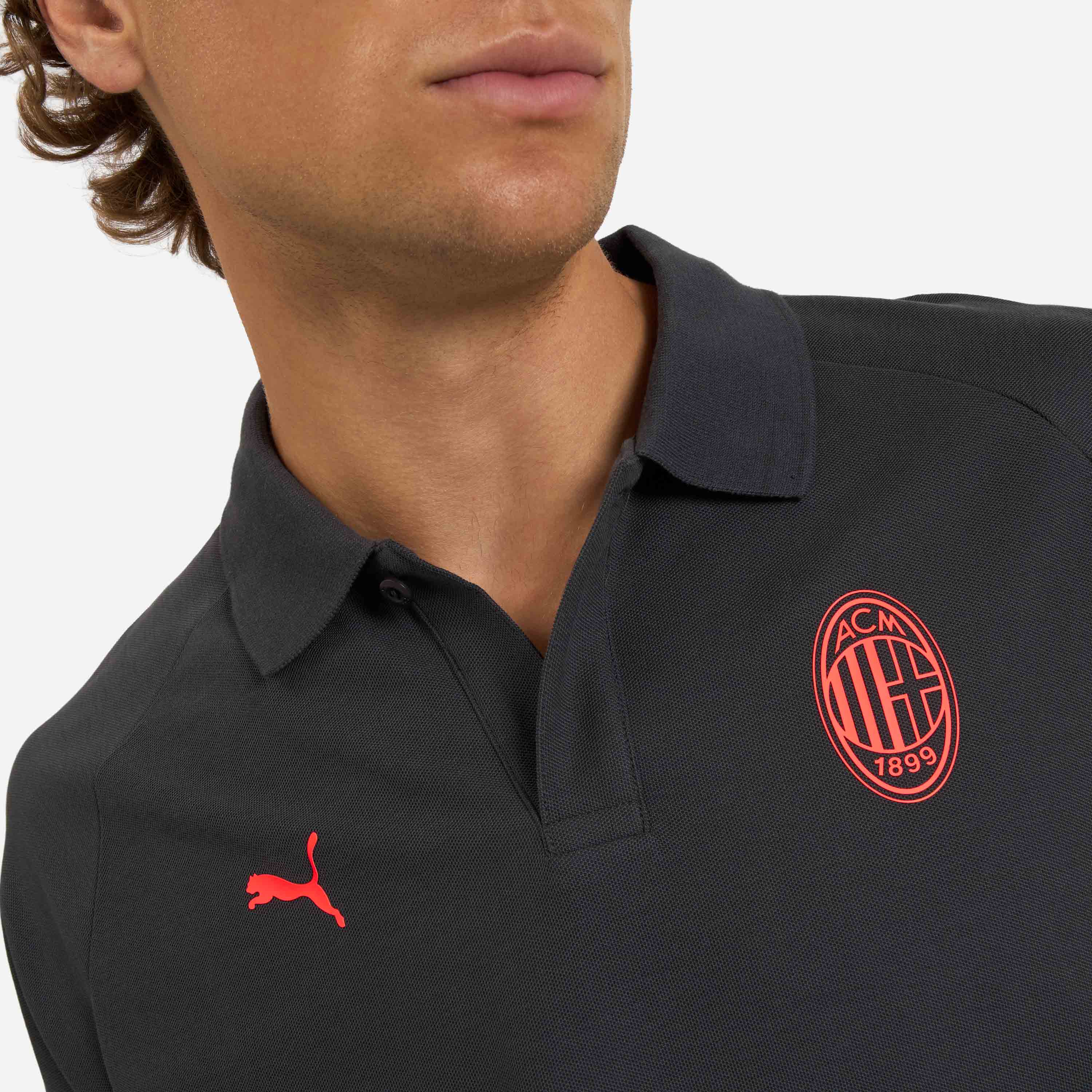 AC Milan Tute Polo Pumatech 2026/27 Grigia Uomo M Cotone