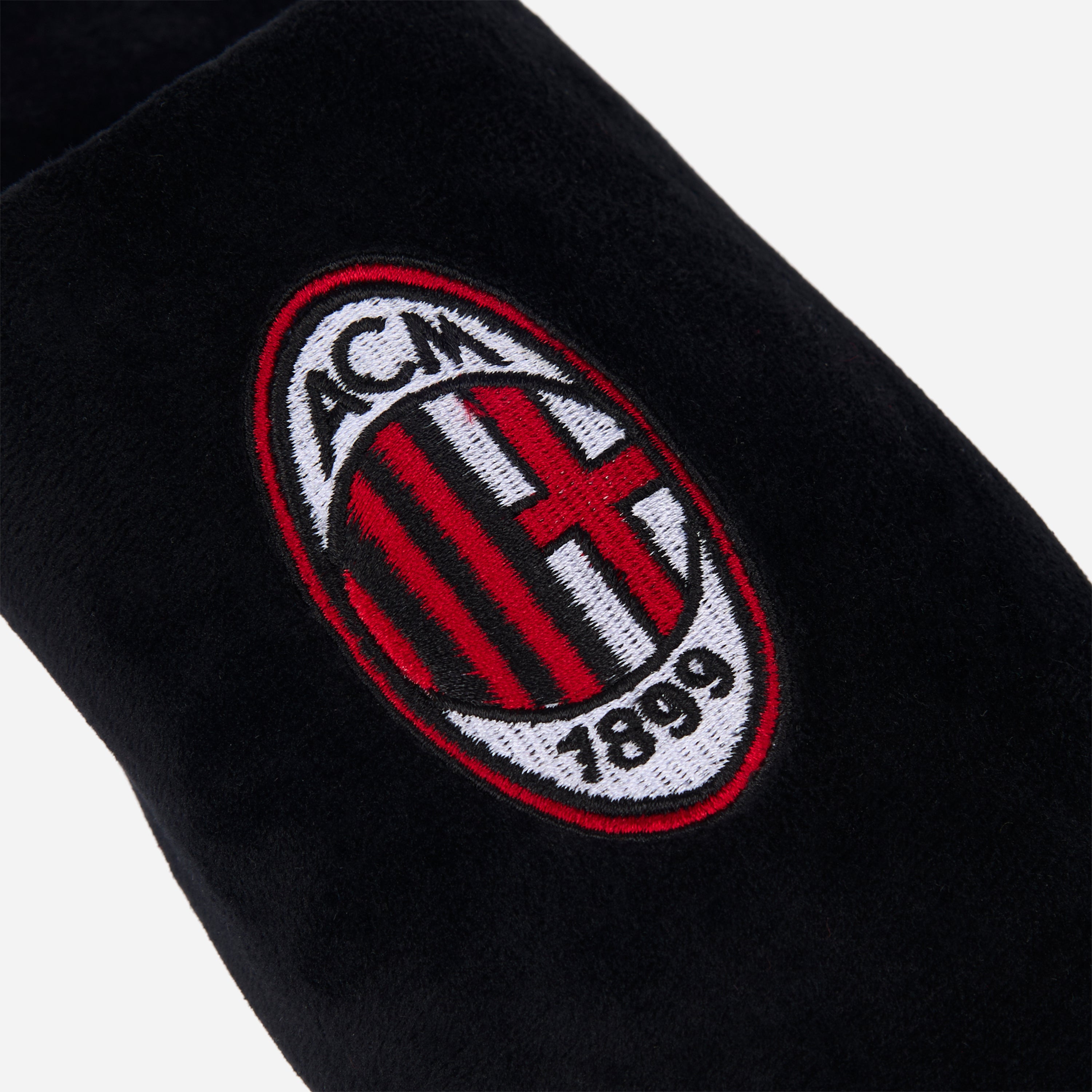 AC Milan ciabatte nere uomo logo ricamato