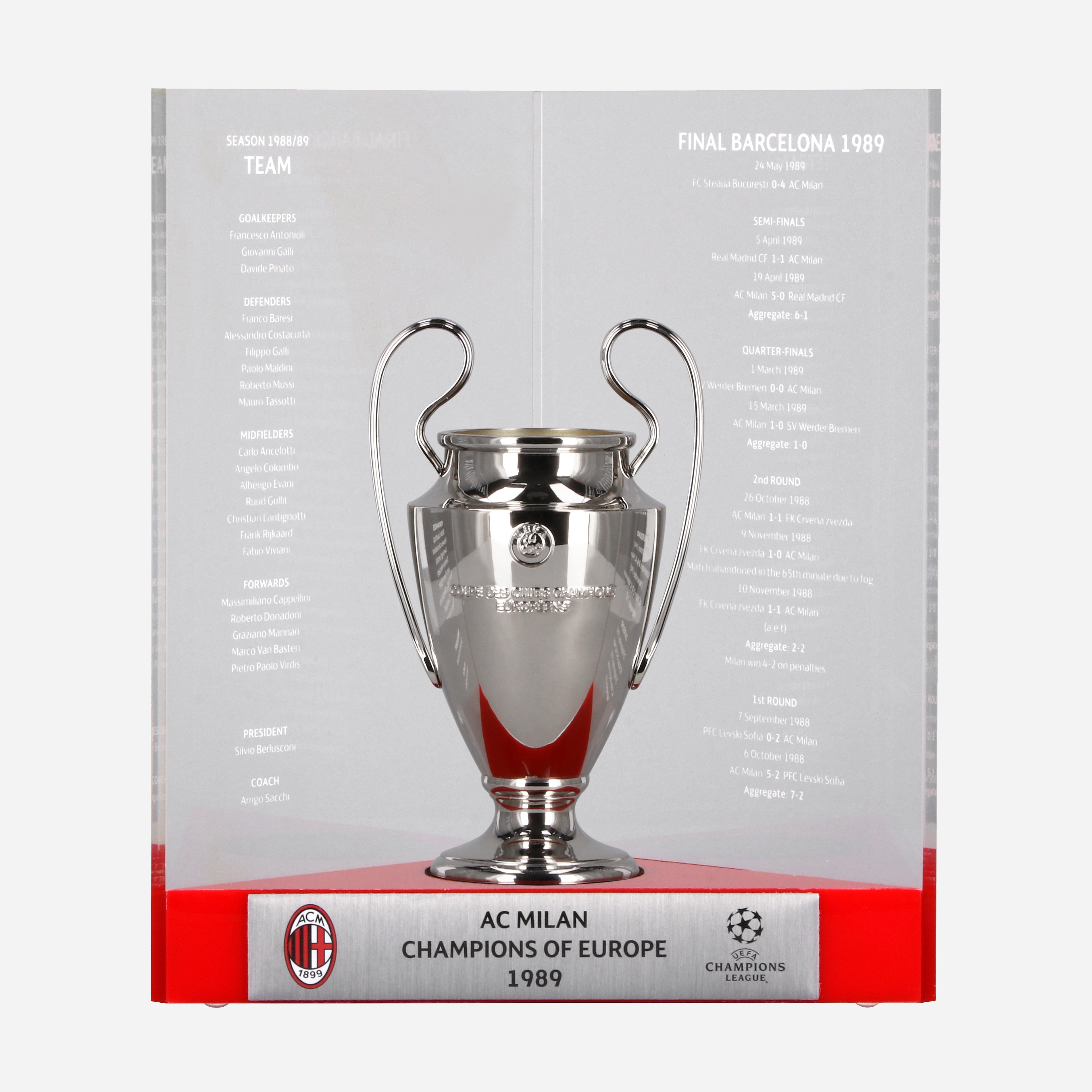 AC Milan Le Livre Ouvert 1989 souvenir 150 mm