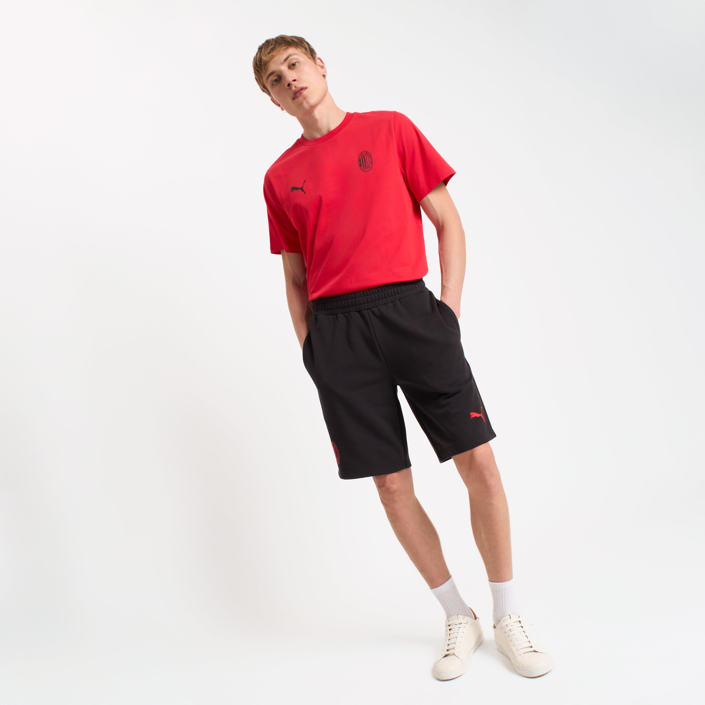 AC Milan Essential pantaloncini neri uomo taglia regolare