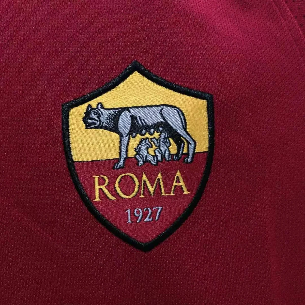 Roma 2017/18 Manica Lunga Maglia Retro rossa