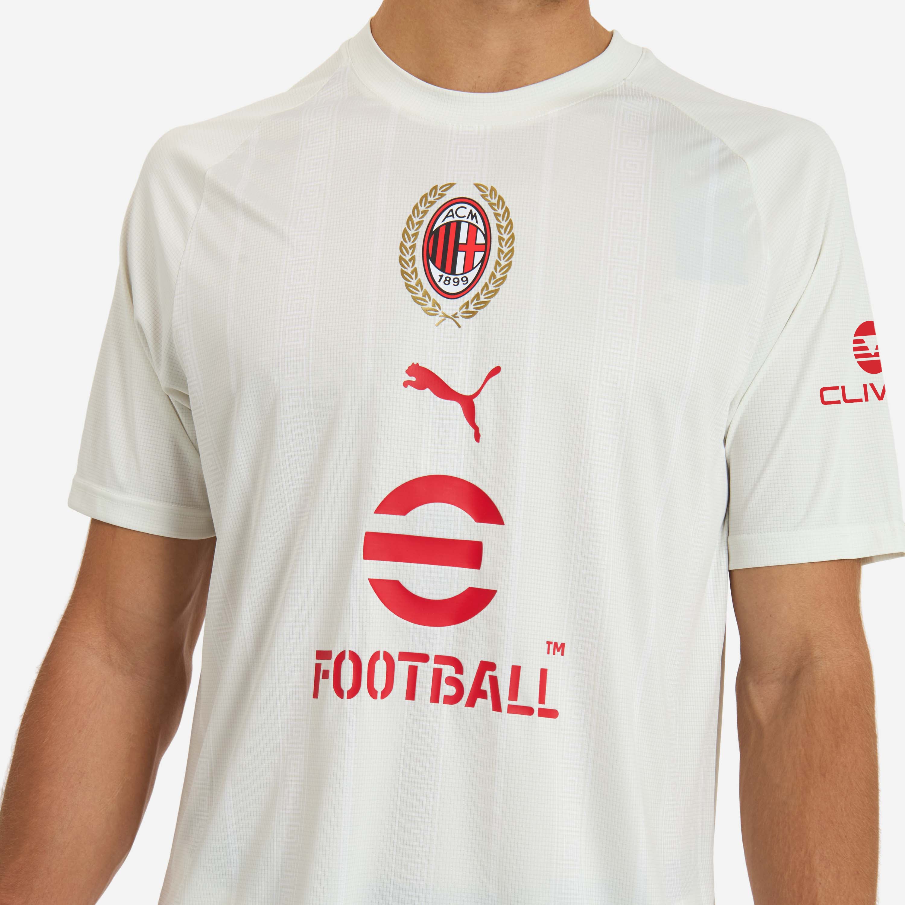 AC Milan Prematch 2026/27 t-shirt bianca poliestere uomo