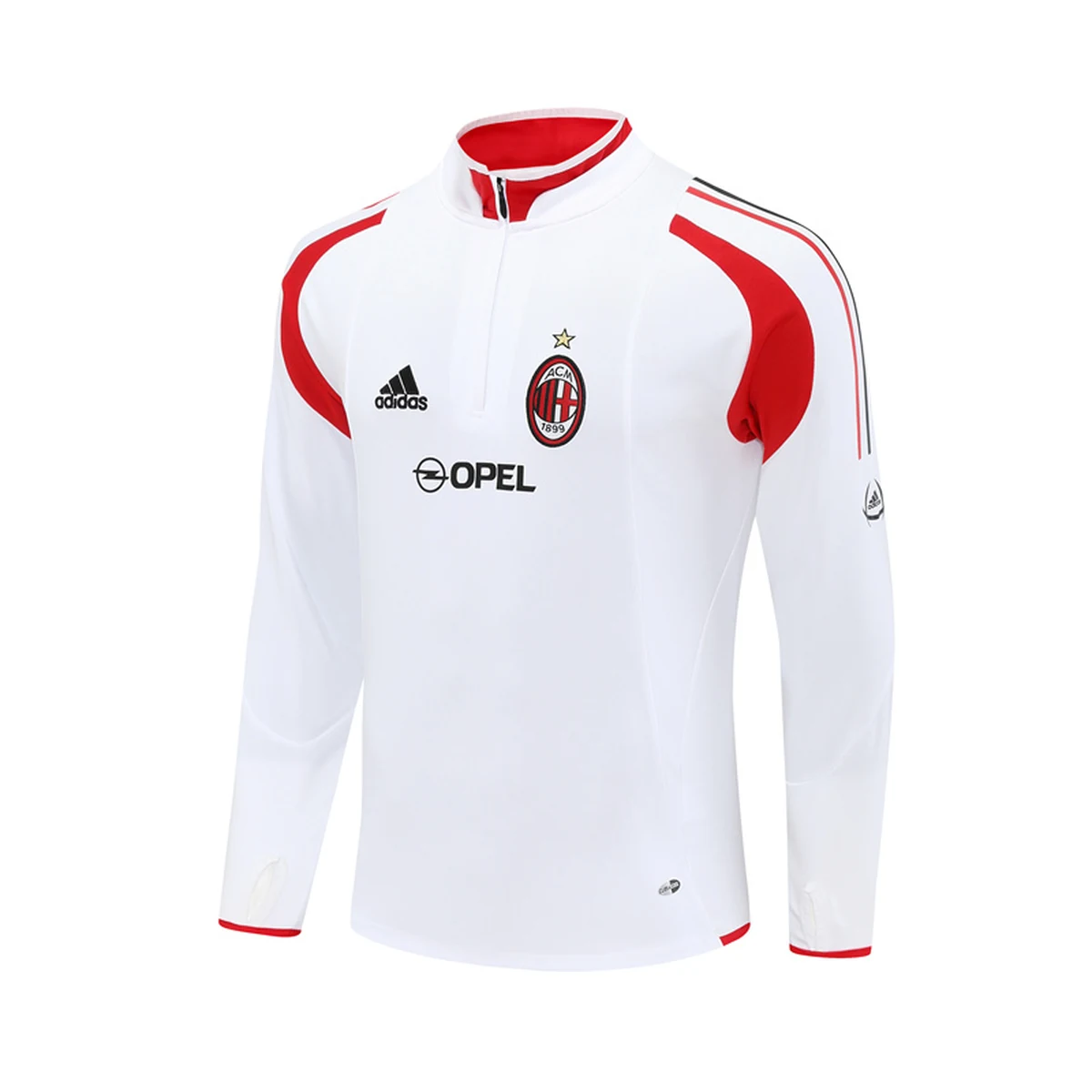 Milan 2004/05 felpa bianca retro mezza zip