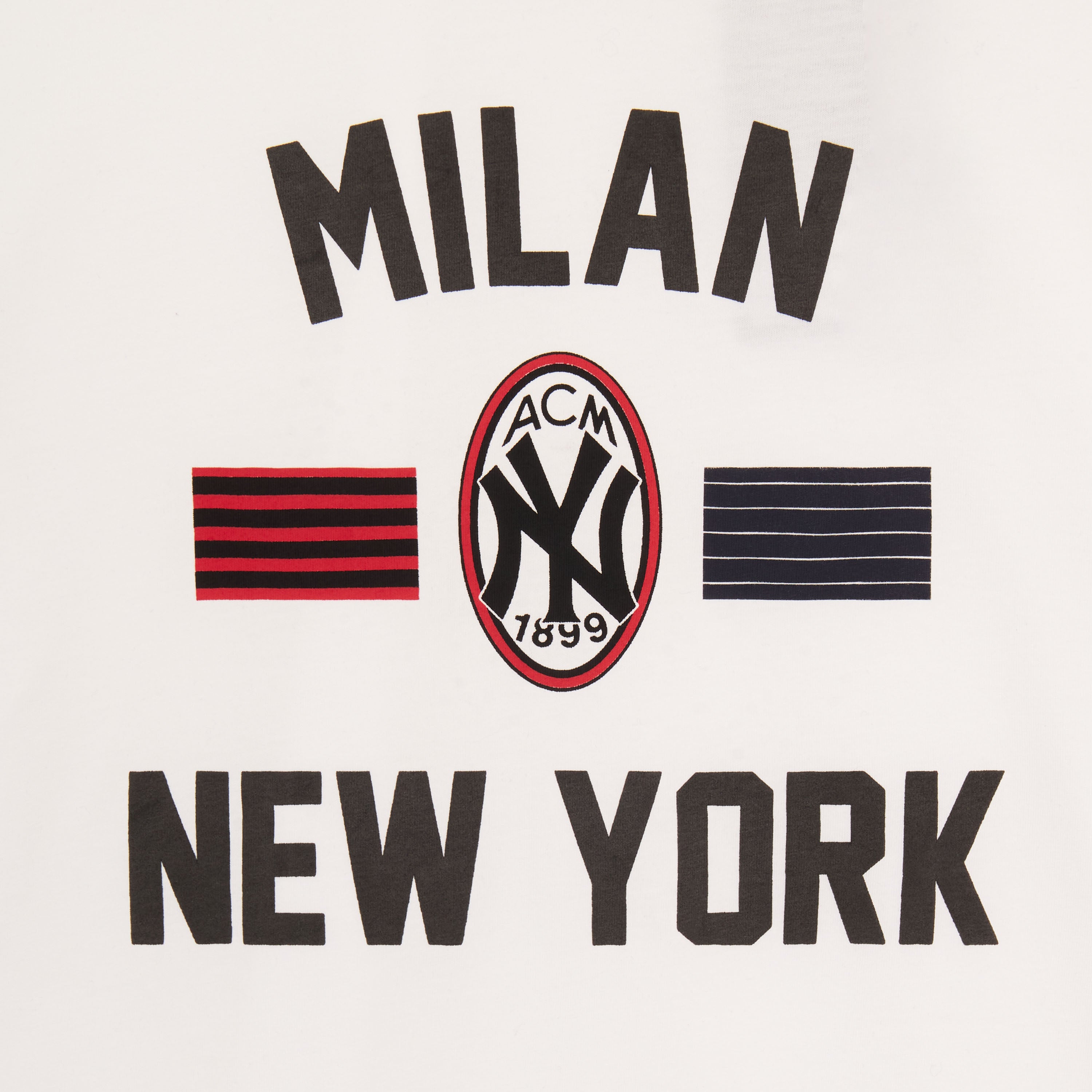 AC Milan x NY Yankees maglietta bambino 10 anni cotone loghi