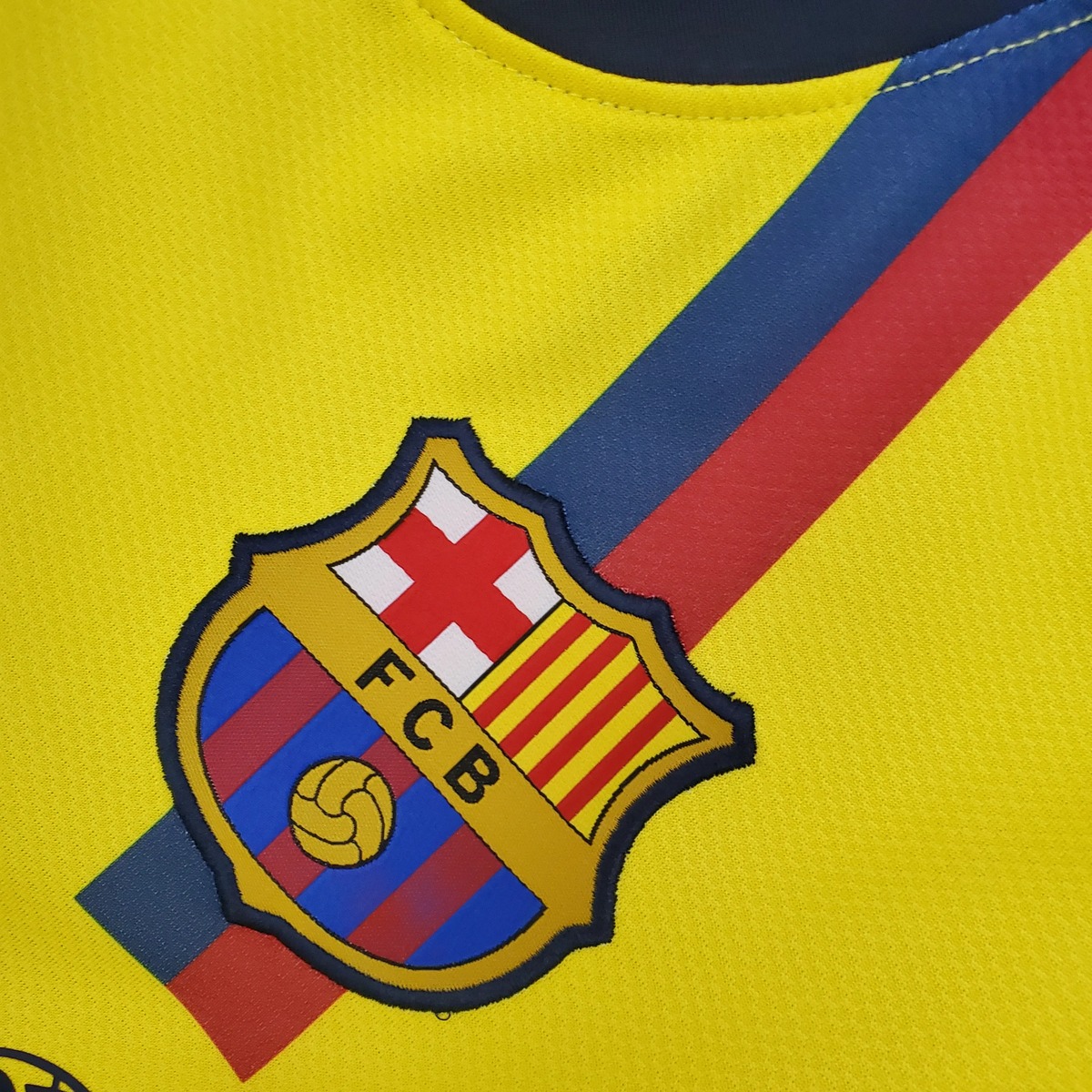 Barcellona Seconda Maglia 2008/09 gialla manica lunga S-XXL