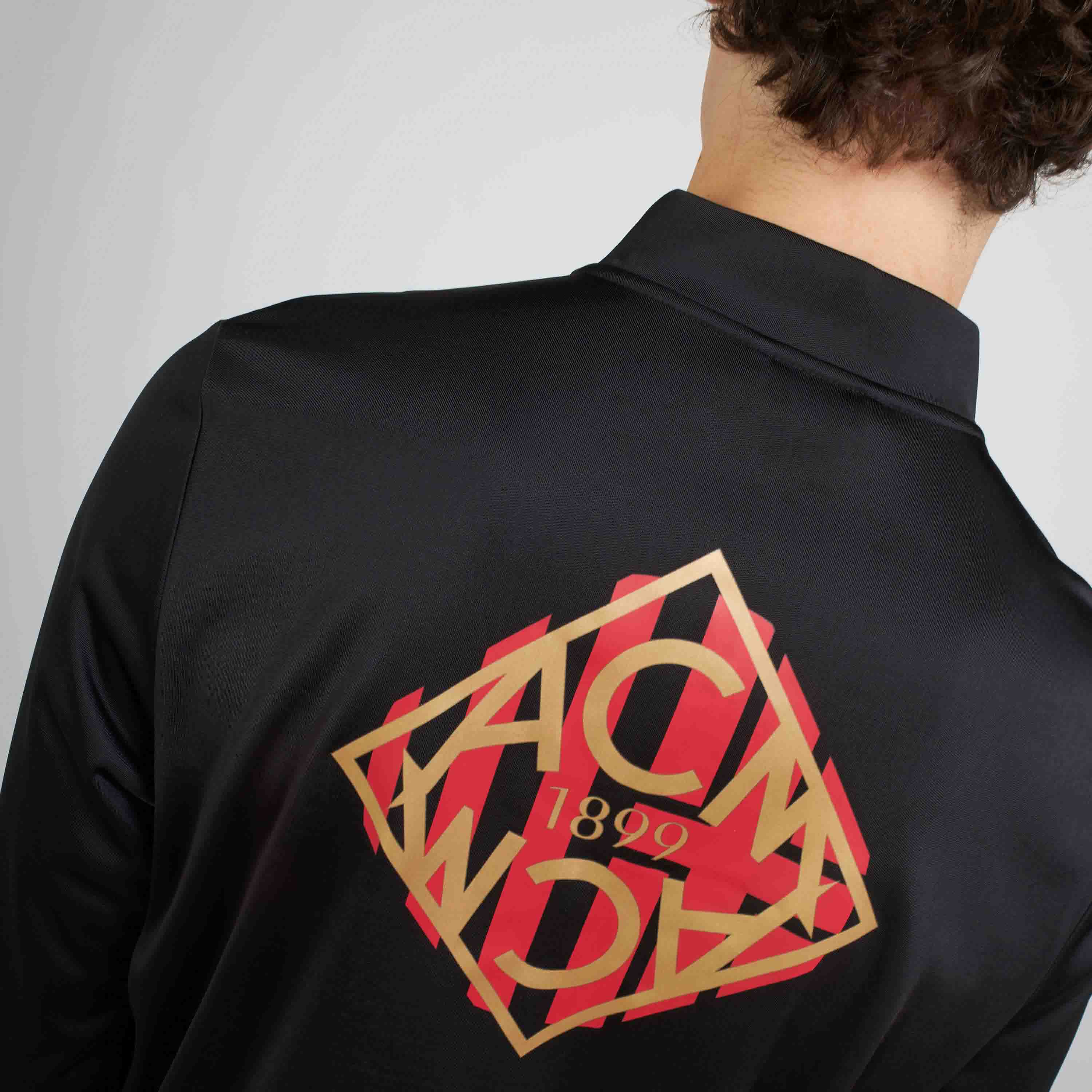 AC Milan Culture felpa uomo zip girocollo fantasia