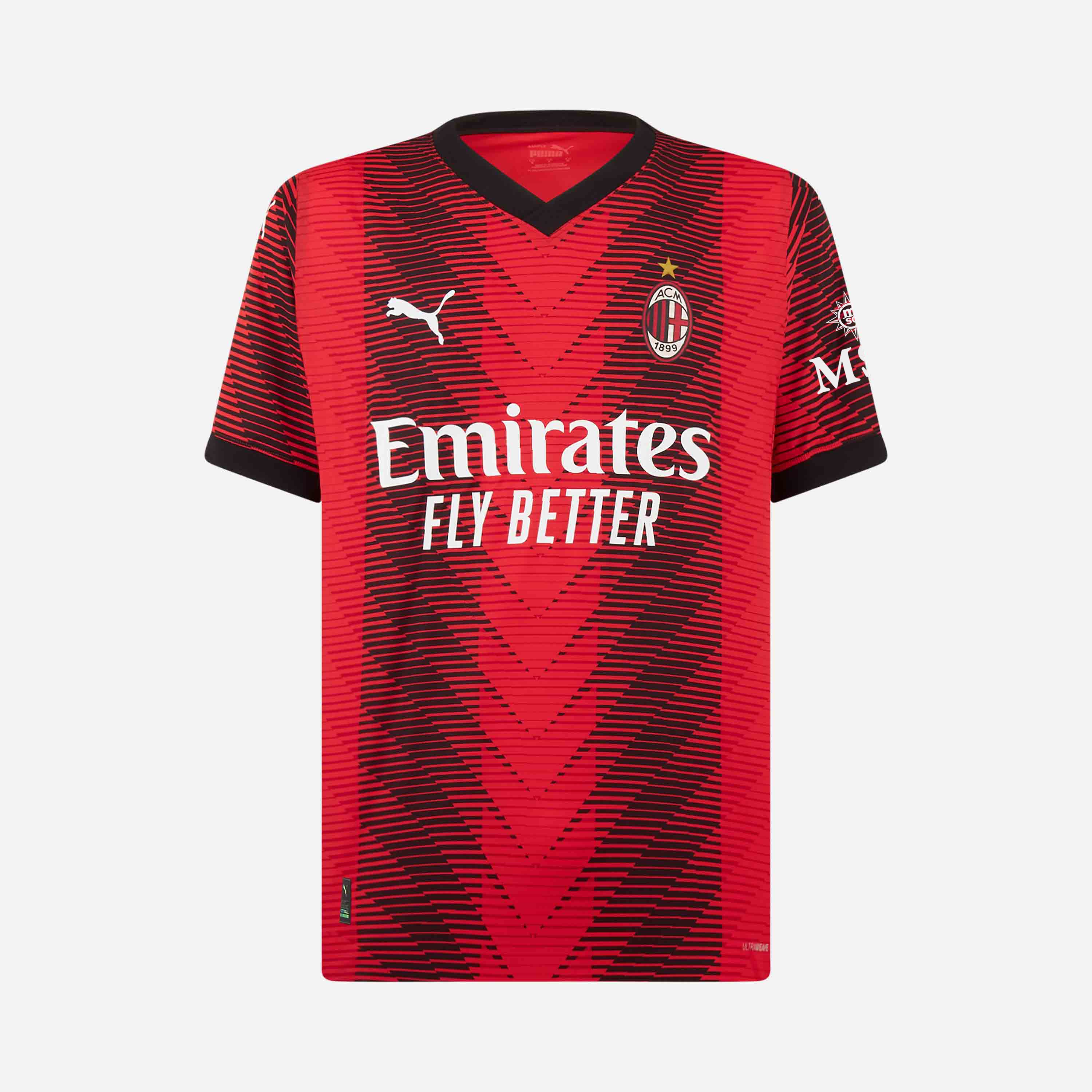 AC Milan Home Authentic 2023/24 maglia rossa nera