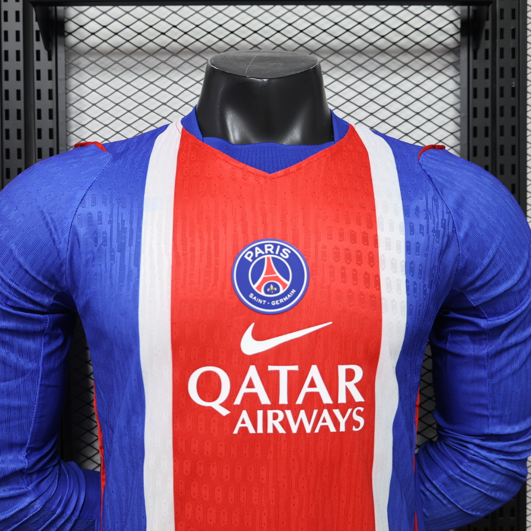PSG 2026/27 prima maglia maniche lunghe giocatore blu