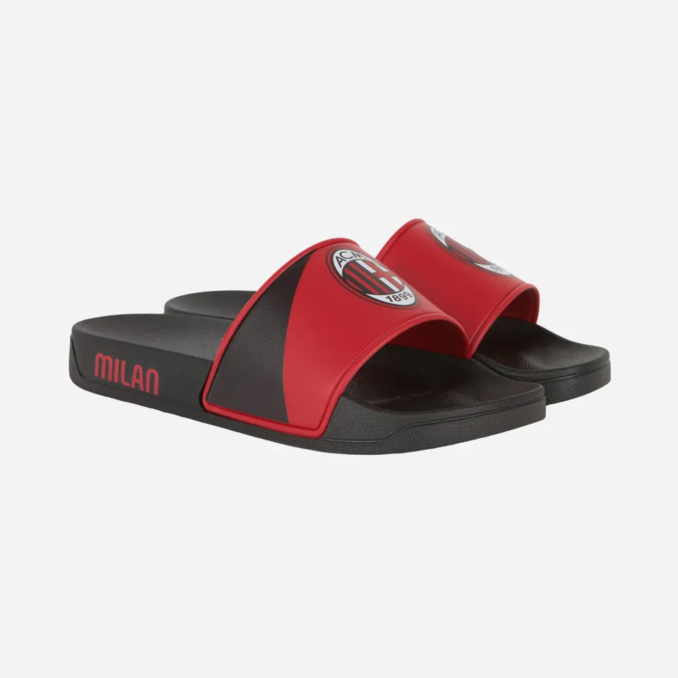 Scarpe Milan Kids Logo ciabatte nere bambino