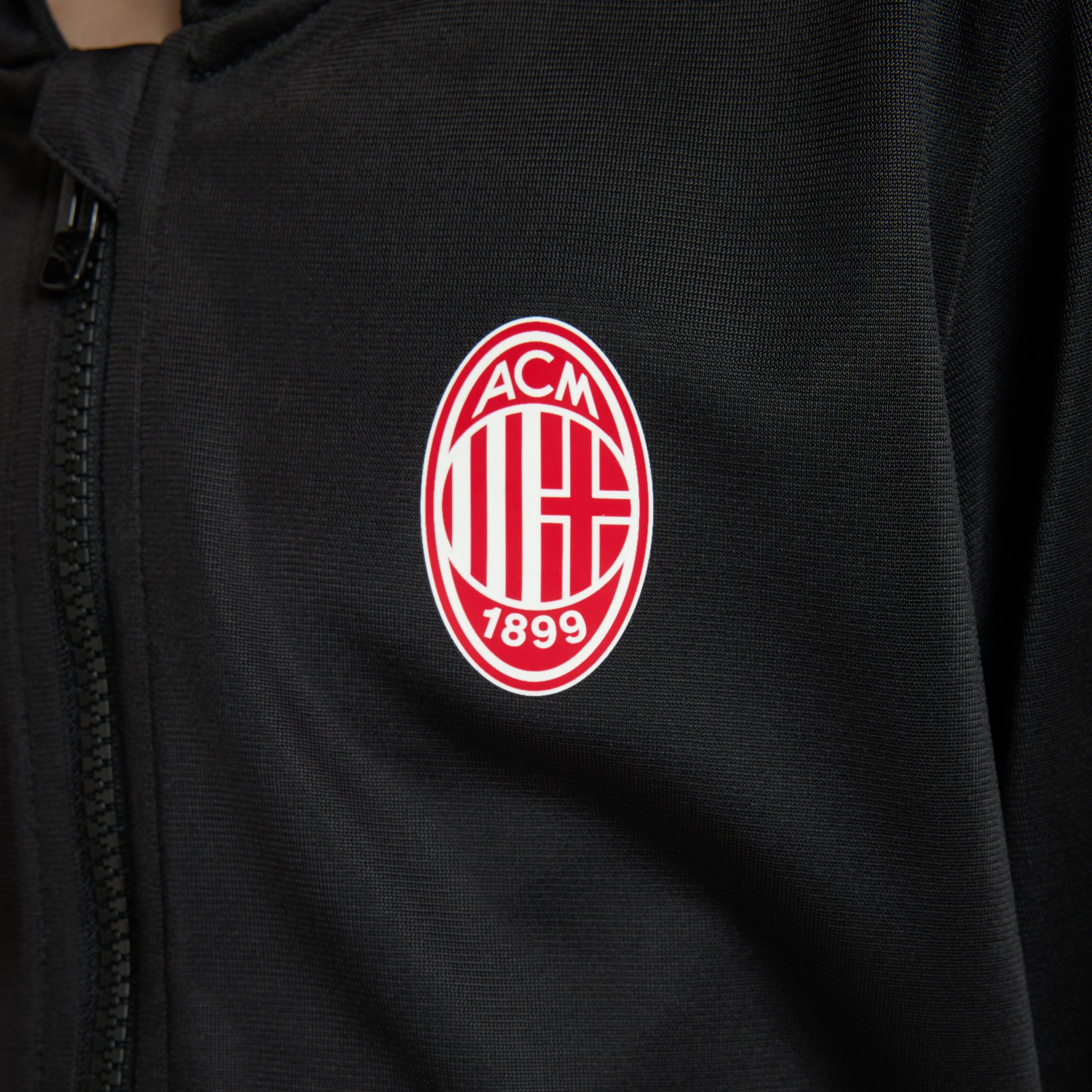 AC Milan Culture Tuta Bambino Nera Zip Cappuccio Poliestere