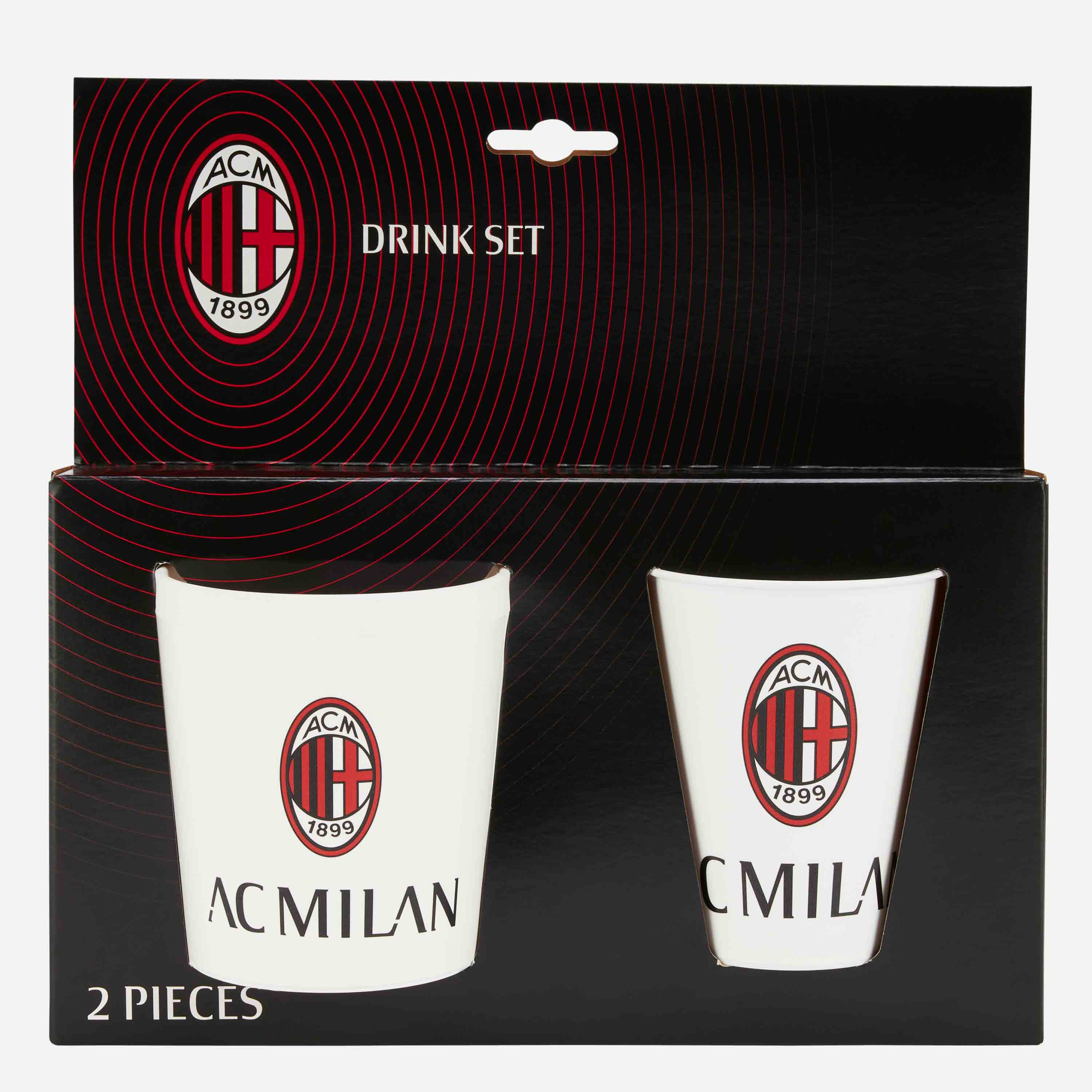 AC Milan Accessori Set Tazza e Bicchiere Logo Plastica Unica