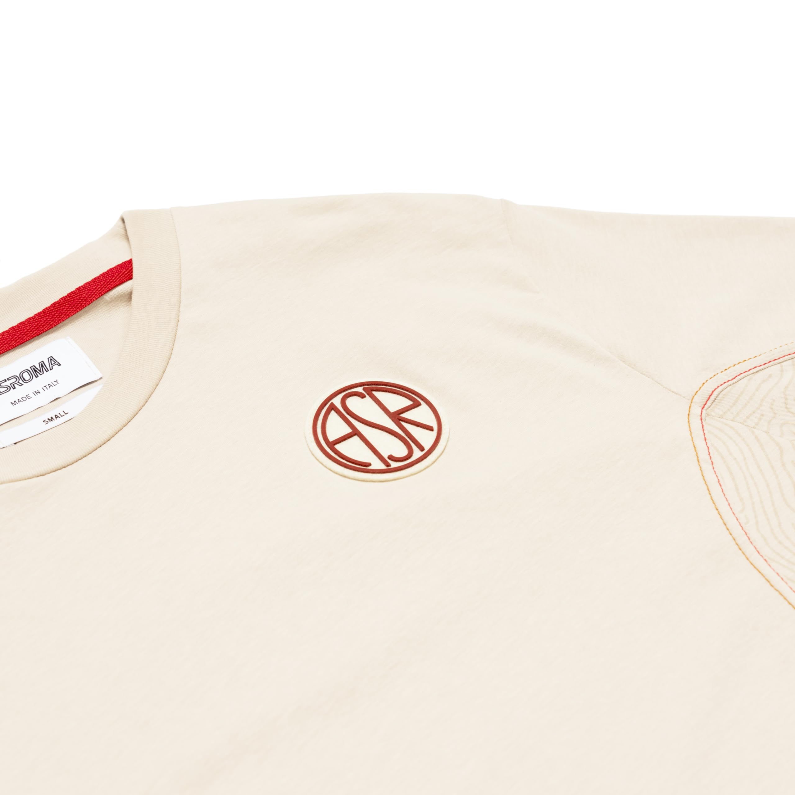AS Roma Imprinting T-Shirt maglia bianca S Corto crema