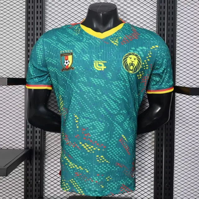 Camerun 2026/27 prima maglia player version verde rombi