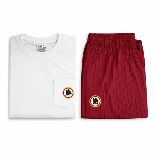 Roma Fanshop Abbigliamento pigiama uomo L lupetto cotone